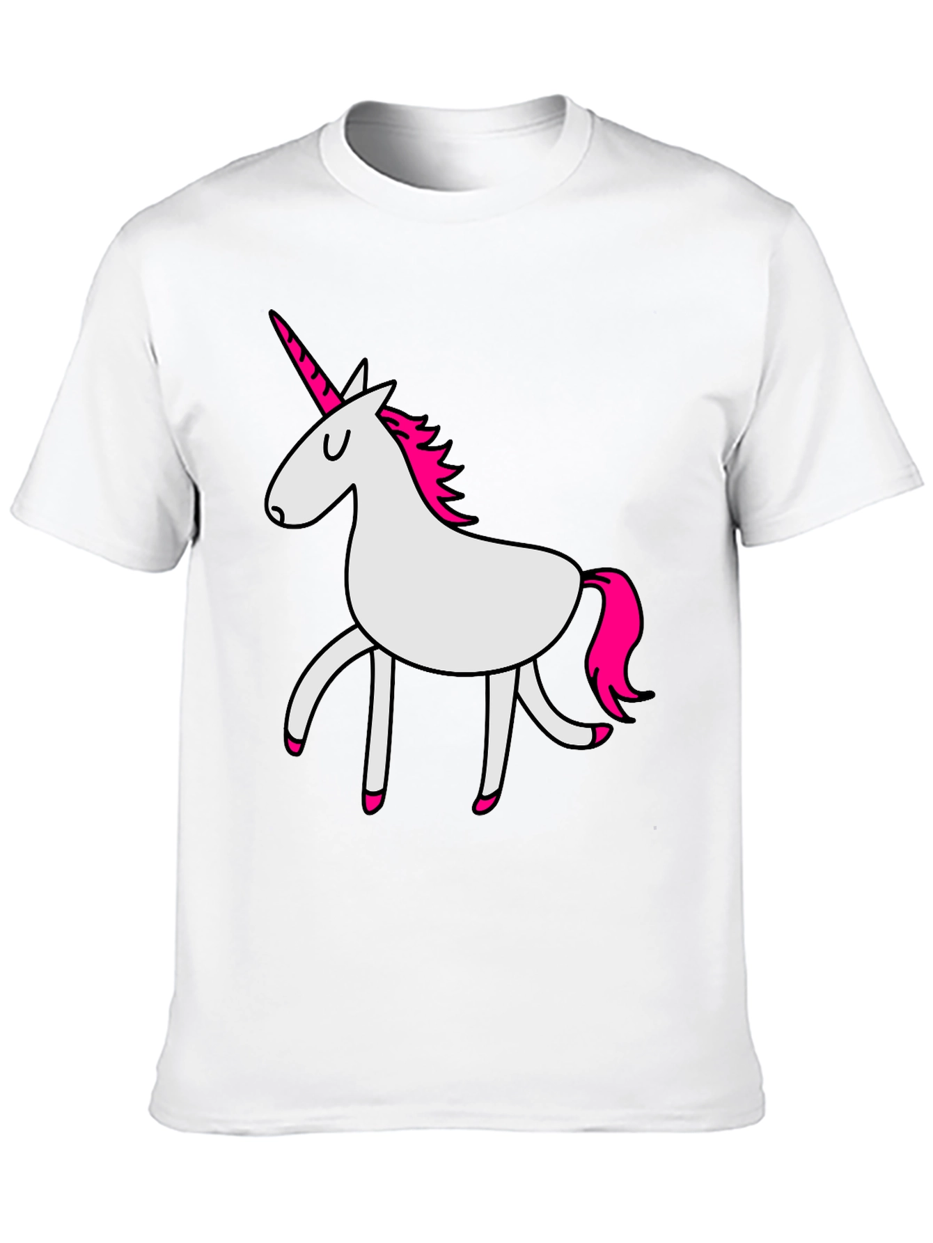 Black Unicorn Graphic T-Shirt - Black Crew Neck Tee view 10