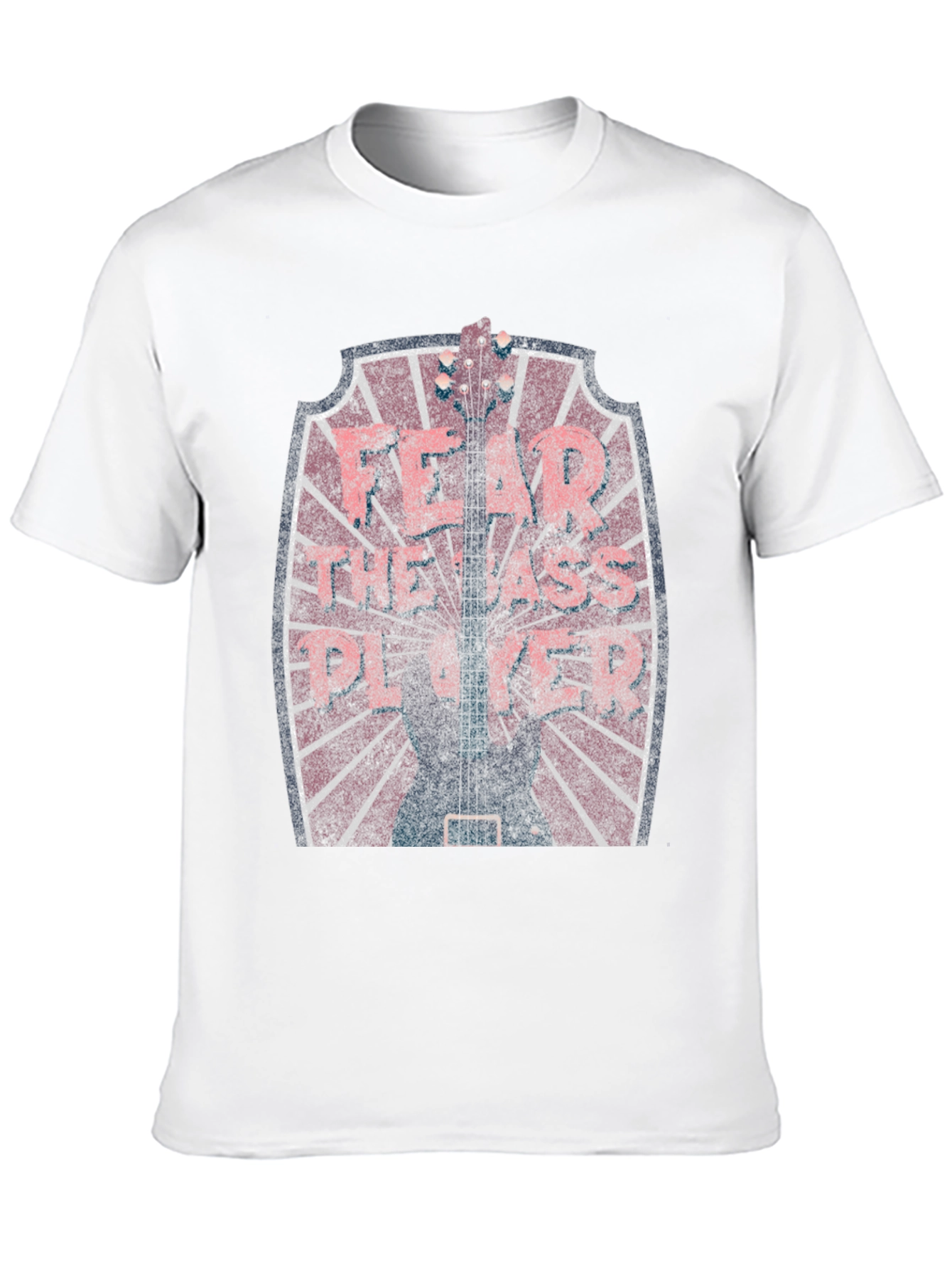 Black Fear the Bass Player Vintage Style T-Shirt view 10