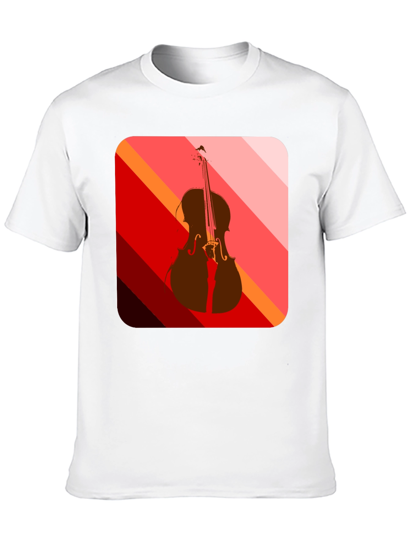 Black Abstract Cello Graphic Tee - Black view 10
