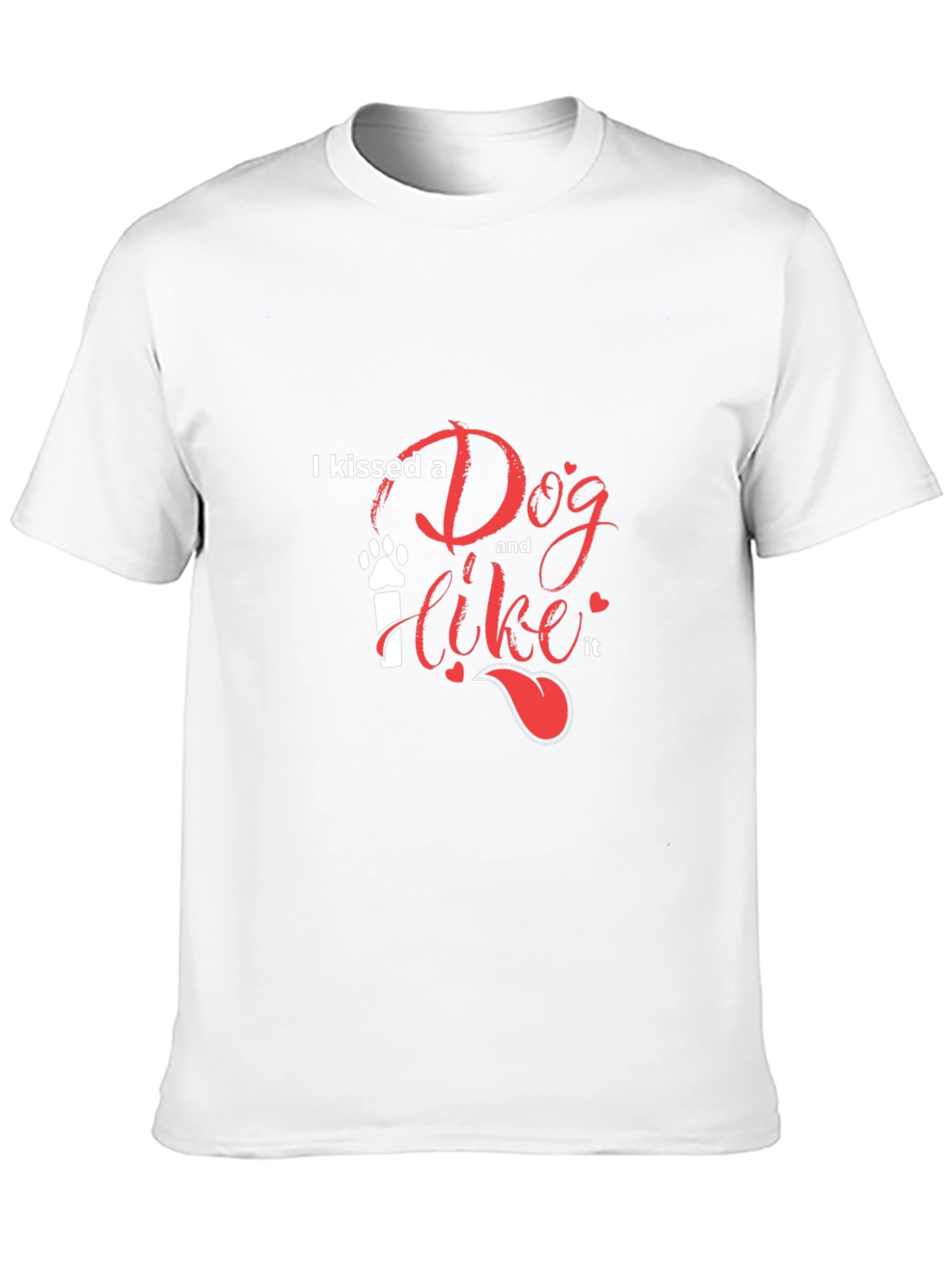 Black I Kissed A Dog T-Shirt - Casual Black Tee view 10