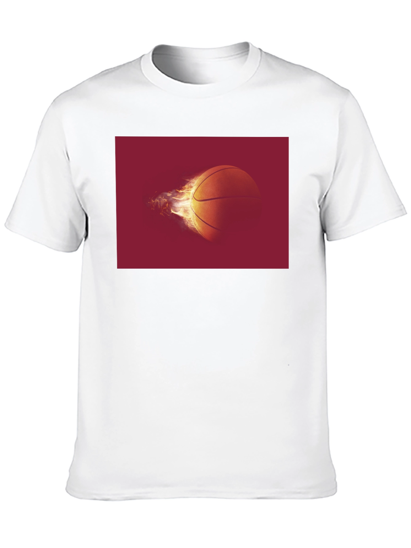 Black Flaming Basketball Graphic Tee - Black view 10