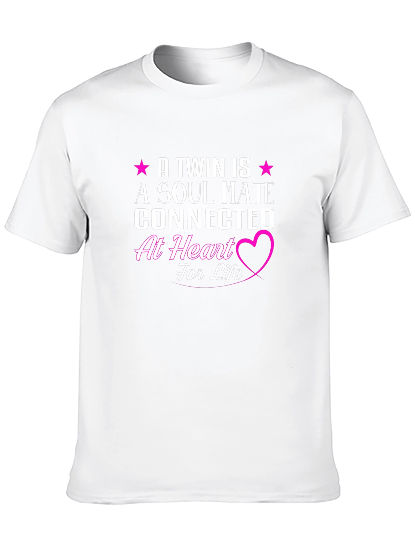 Black Twin Soul Mate Heart T-Shirt view 10