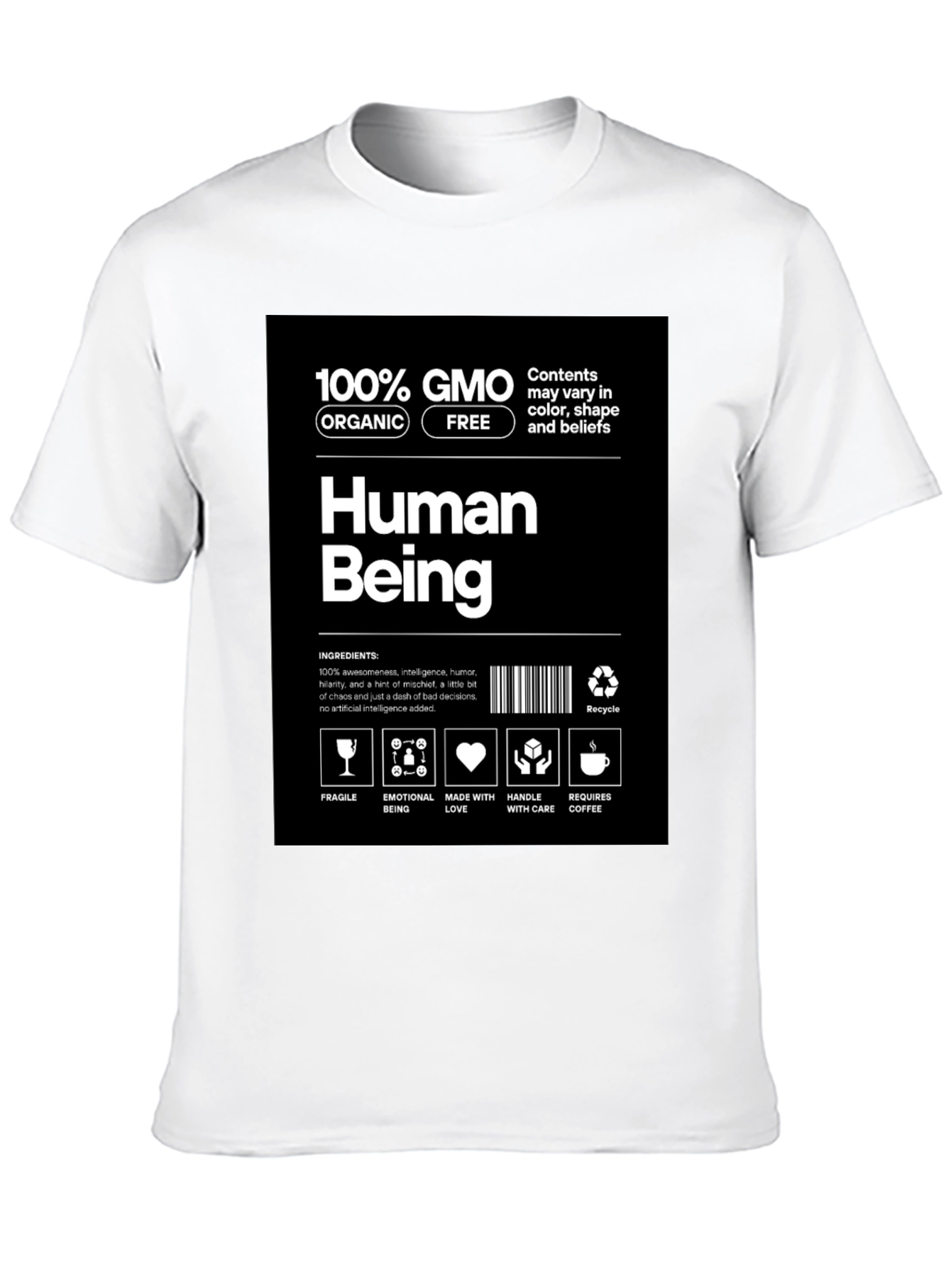 Black Human Being Ingredients T-Shirt view 10