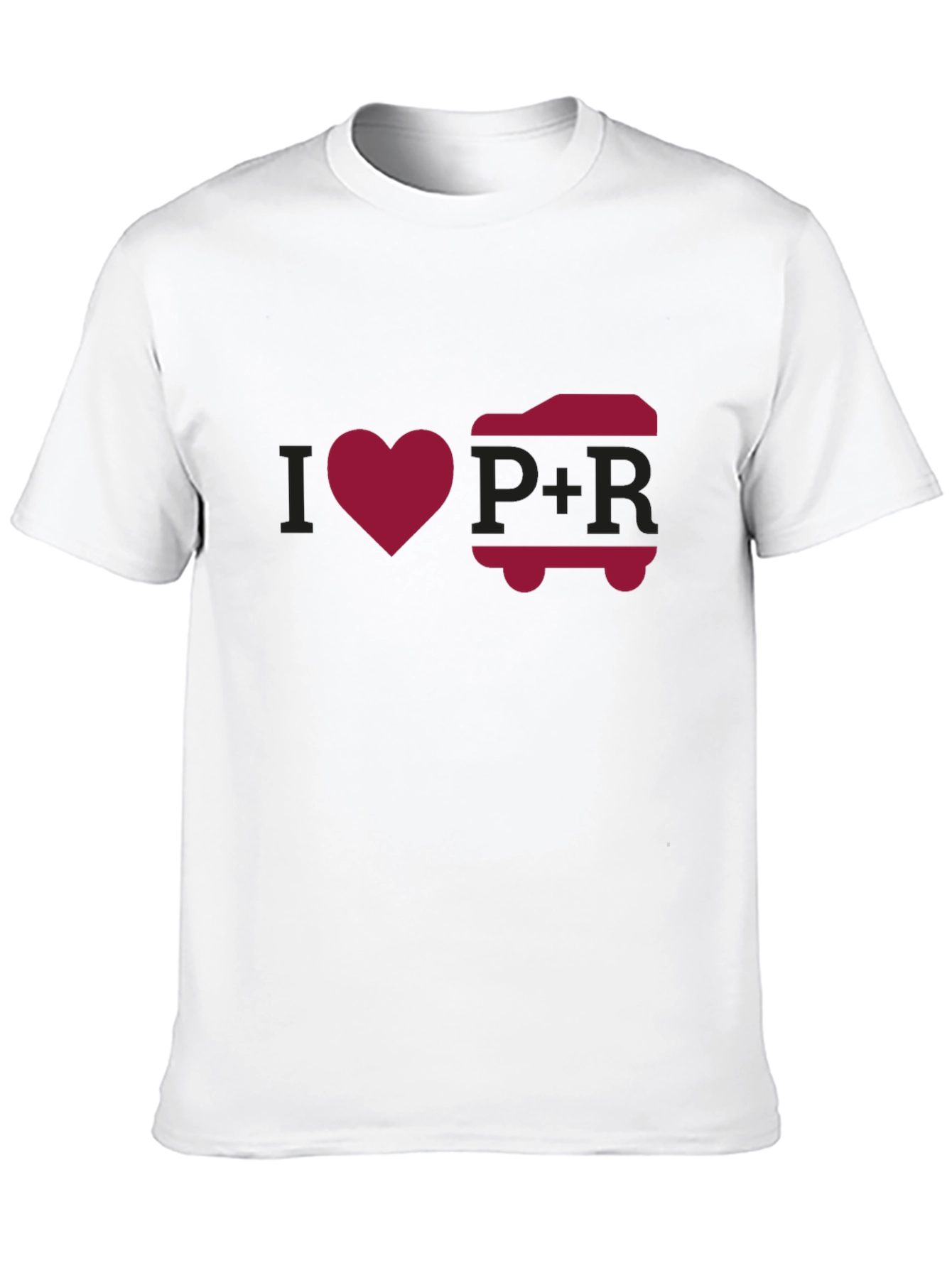 Black I Love P+R Black Graphic Tee view 10