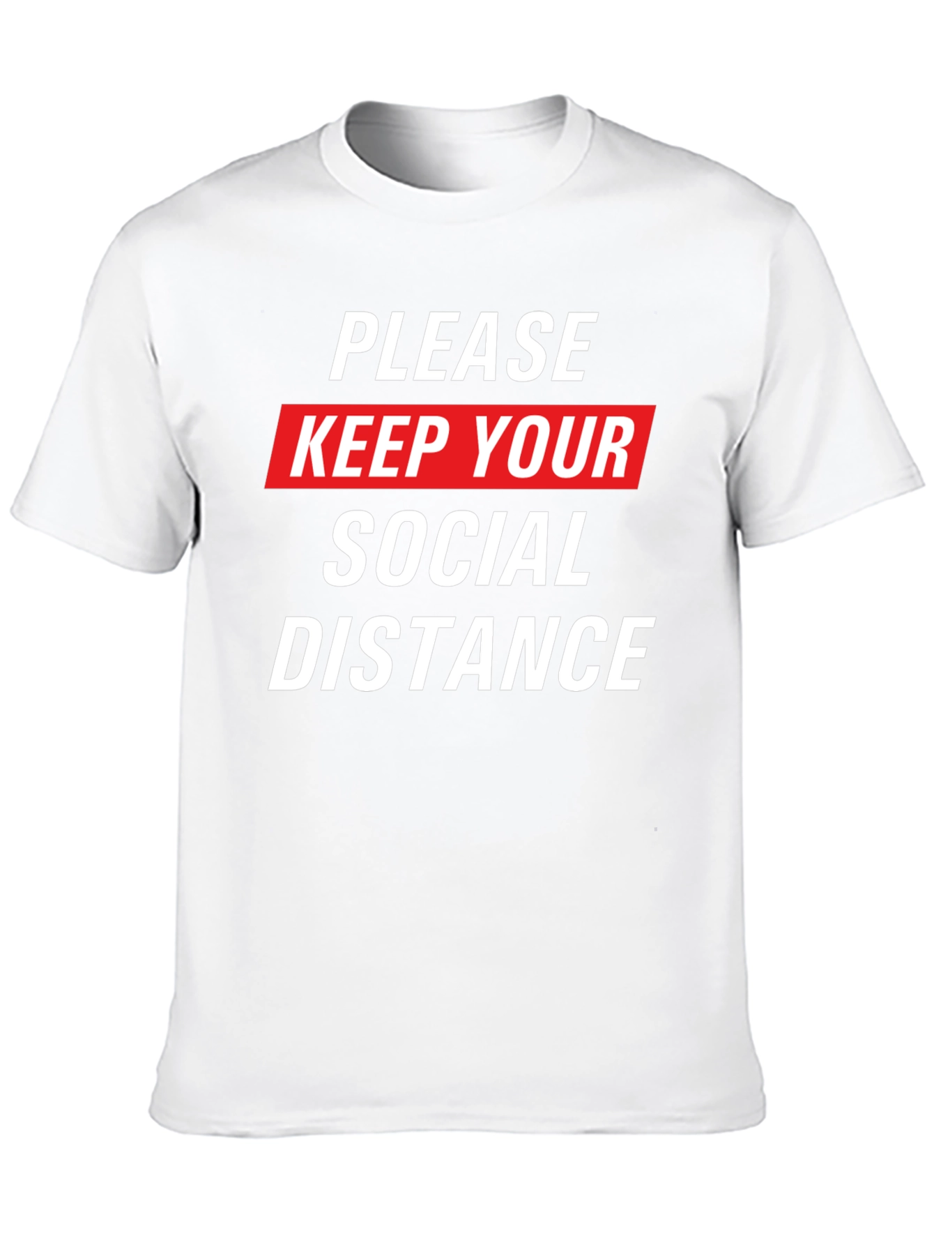 Black Social Distance Graphic Tee view 10