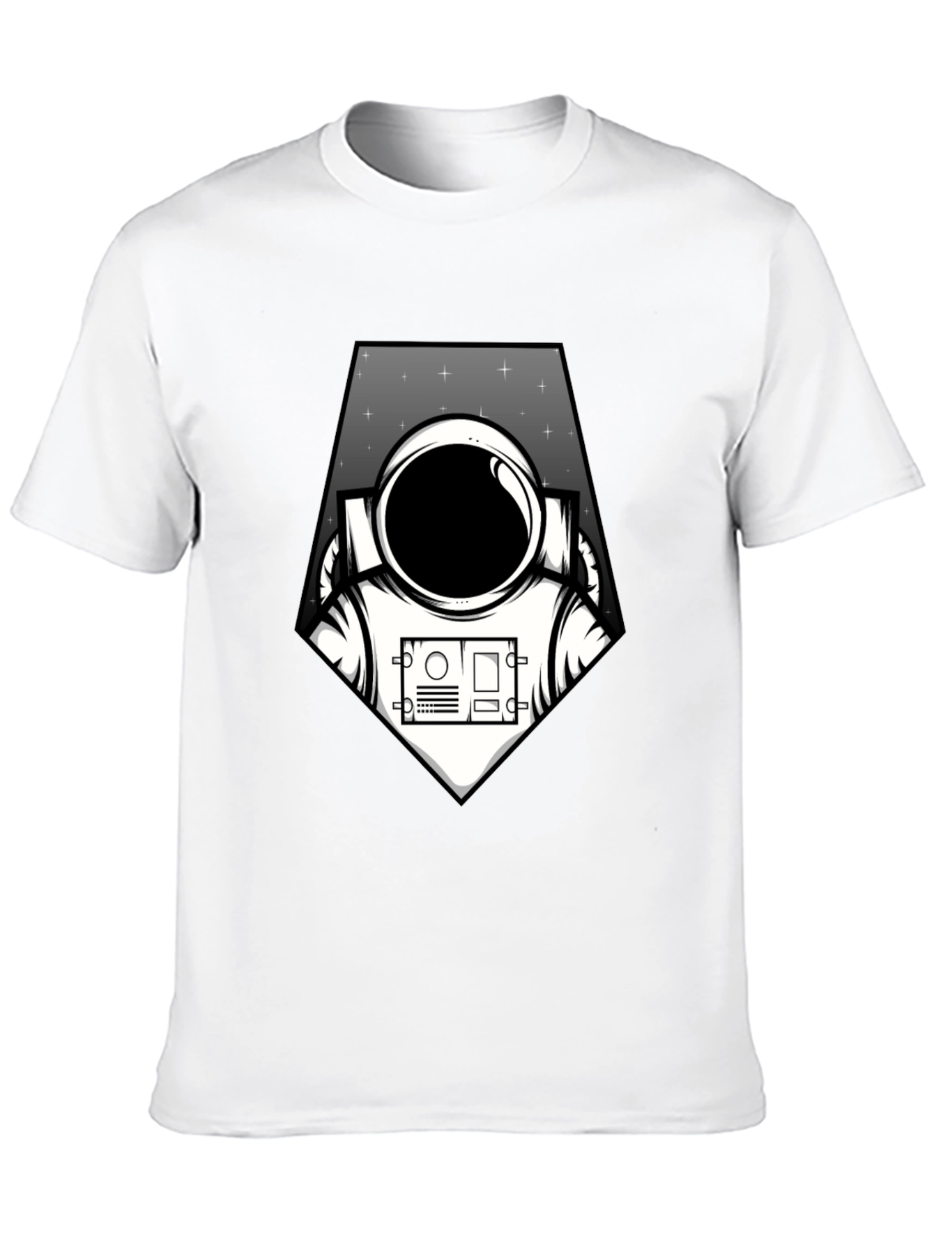 Black Astronaut Graphic Tee - Black Space Explorer T-Shirt view 10