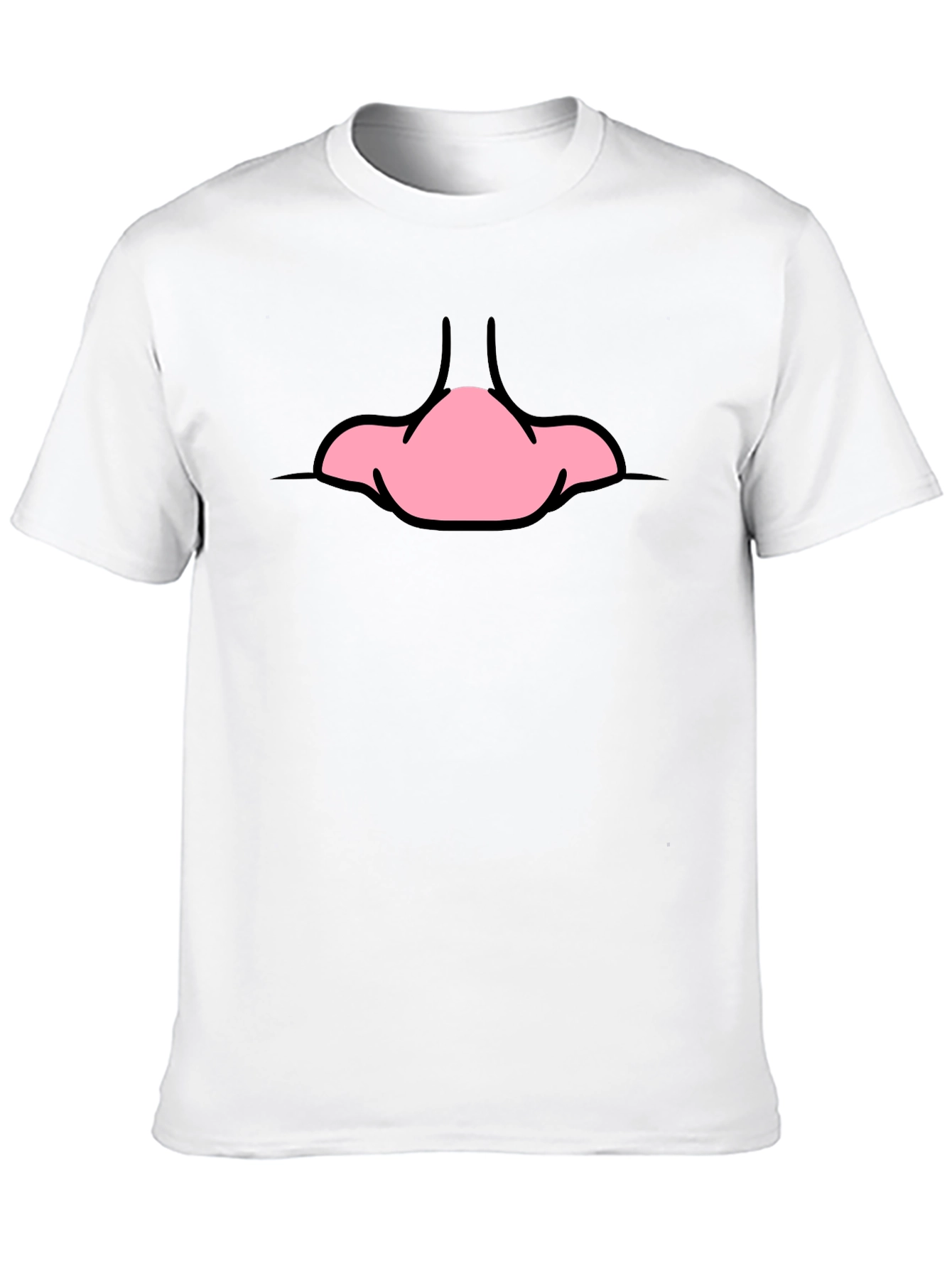 Black Funny Cartoon Nose Black T-Shirt view 10