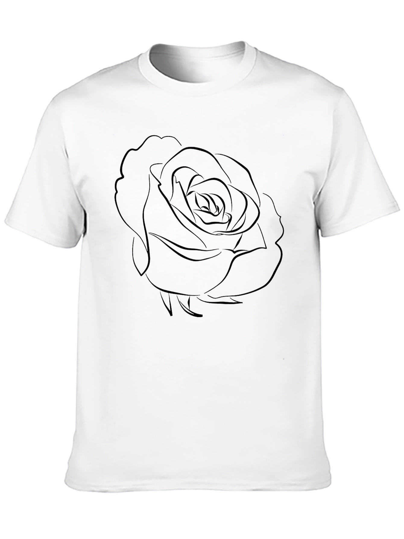 Black Men's Black Rose Graphic Tee - Stylish Casual Wear view 10