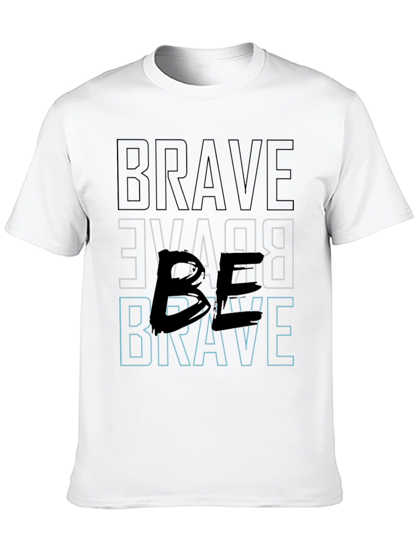 Black Brave Graphic Tee - Bold Black Print view 10