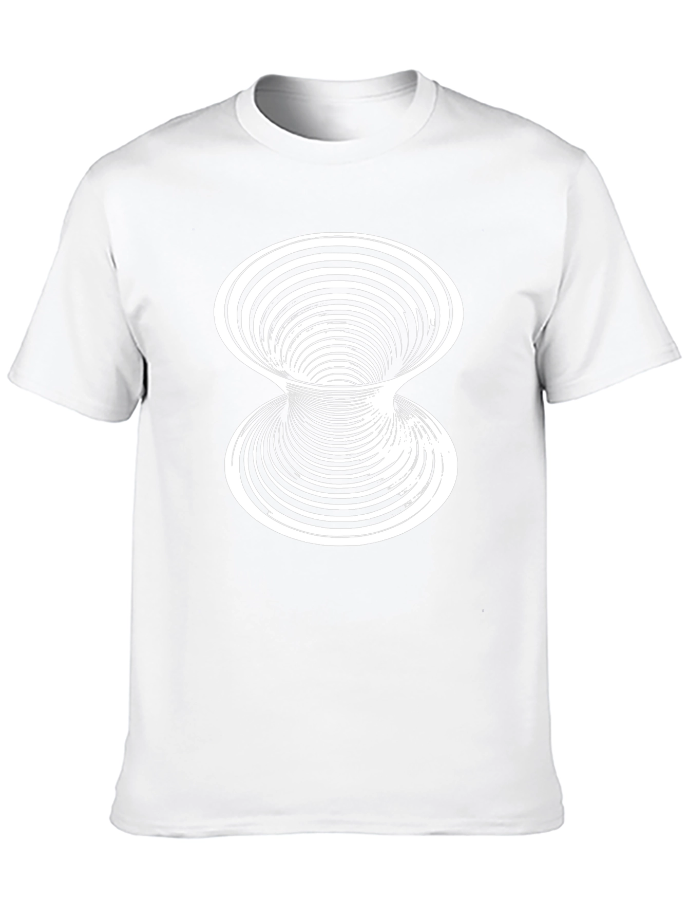 Black Optical Illusion Graphic Tee - Black Cotton T-Shirt view 10