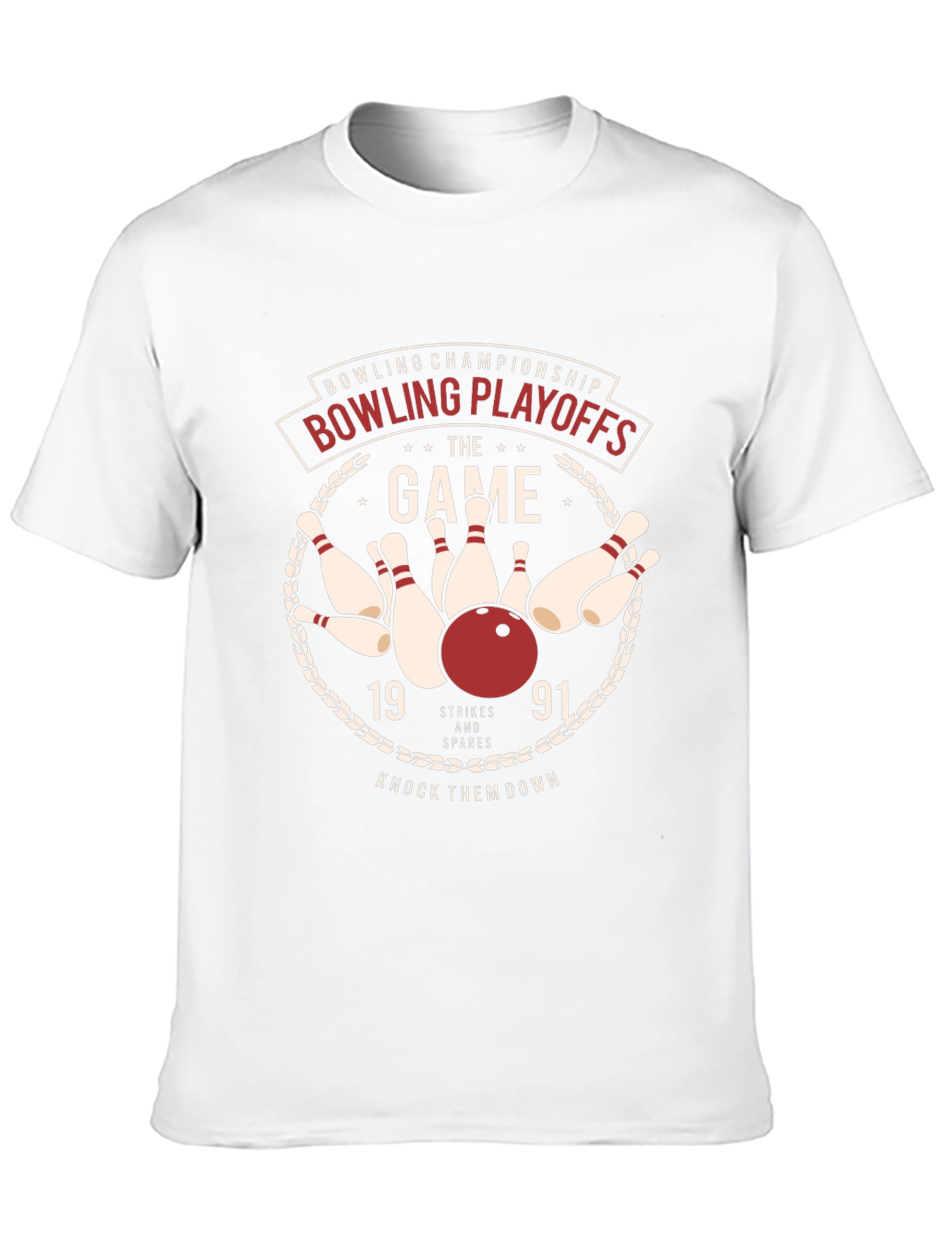 Black Bowling Playoffs Graphic T-Shirt view 10