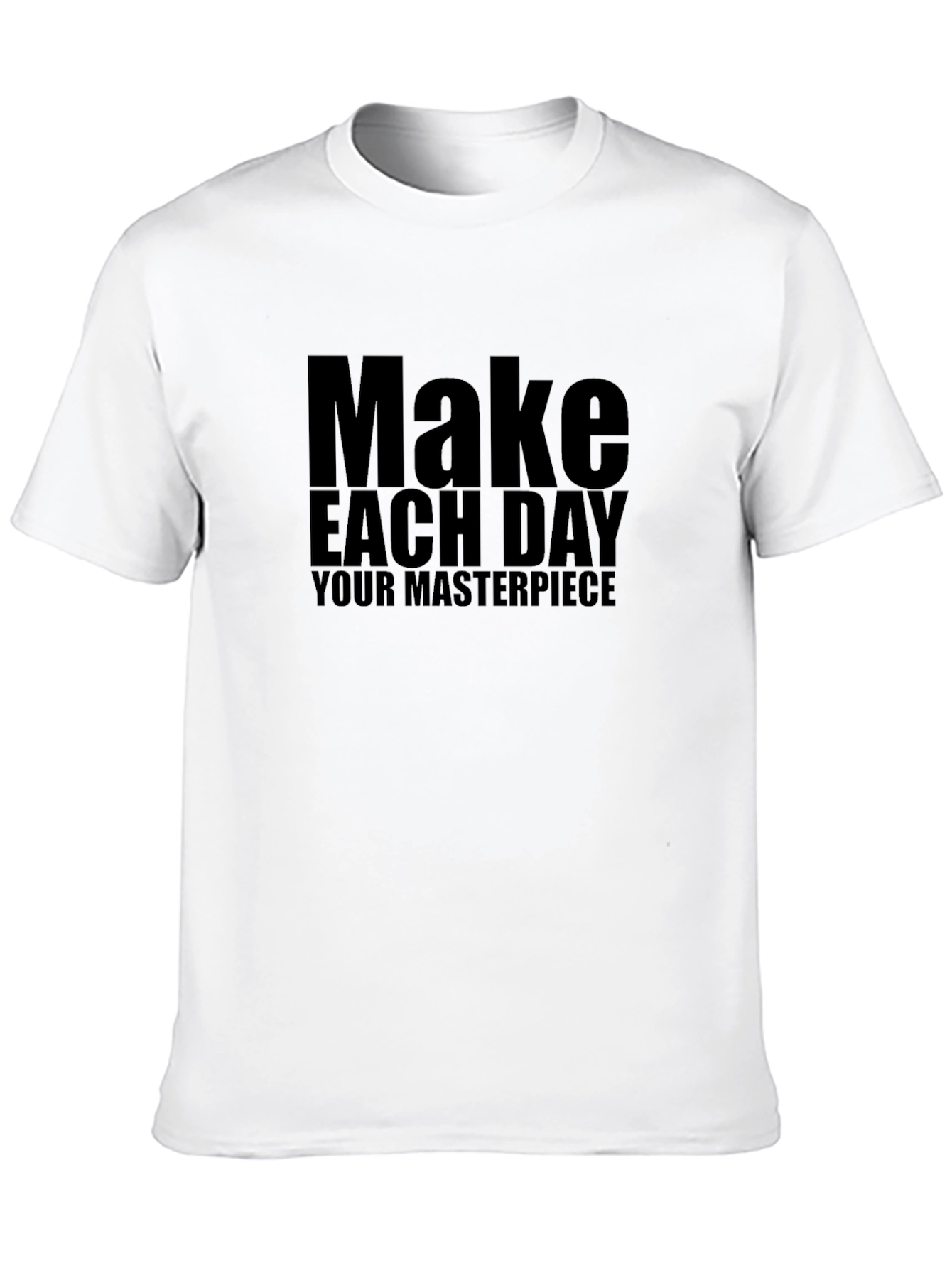Black Inspirational Black T-Shirt - Make Each Day Your Masterpiece view 10