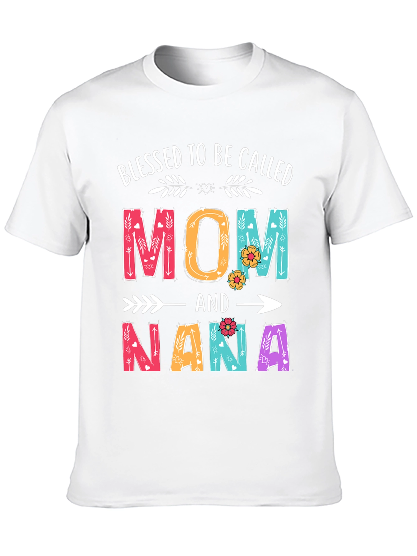 Black Blessed Mom & Nana T-Shirt view 10