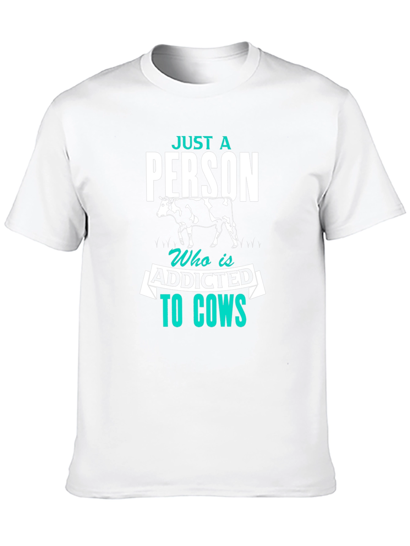 Black Cow Lover T-Shirt - Just a Person Addicted to Cows view 10