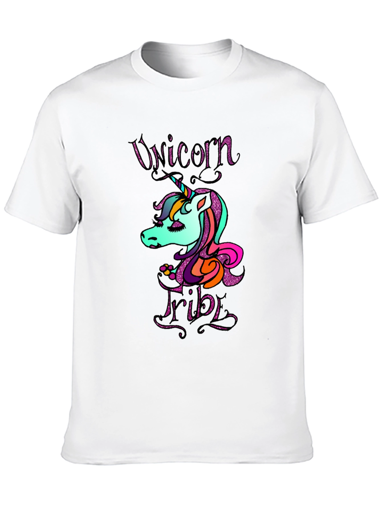 Black Unicorn Tribe Graphic Tee - Men's Black T-Shirt view 10