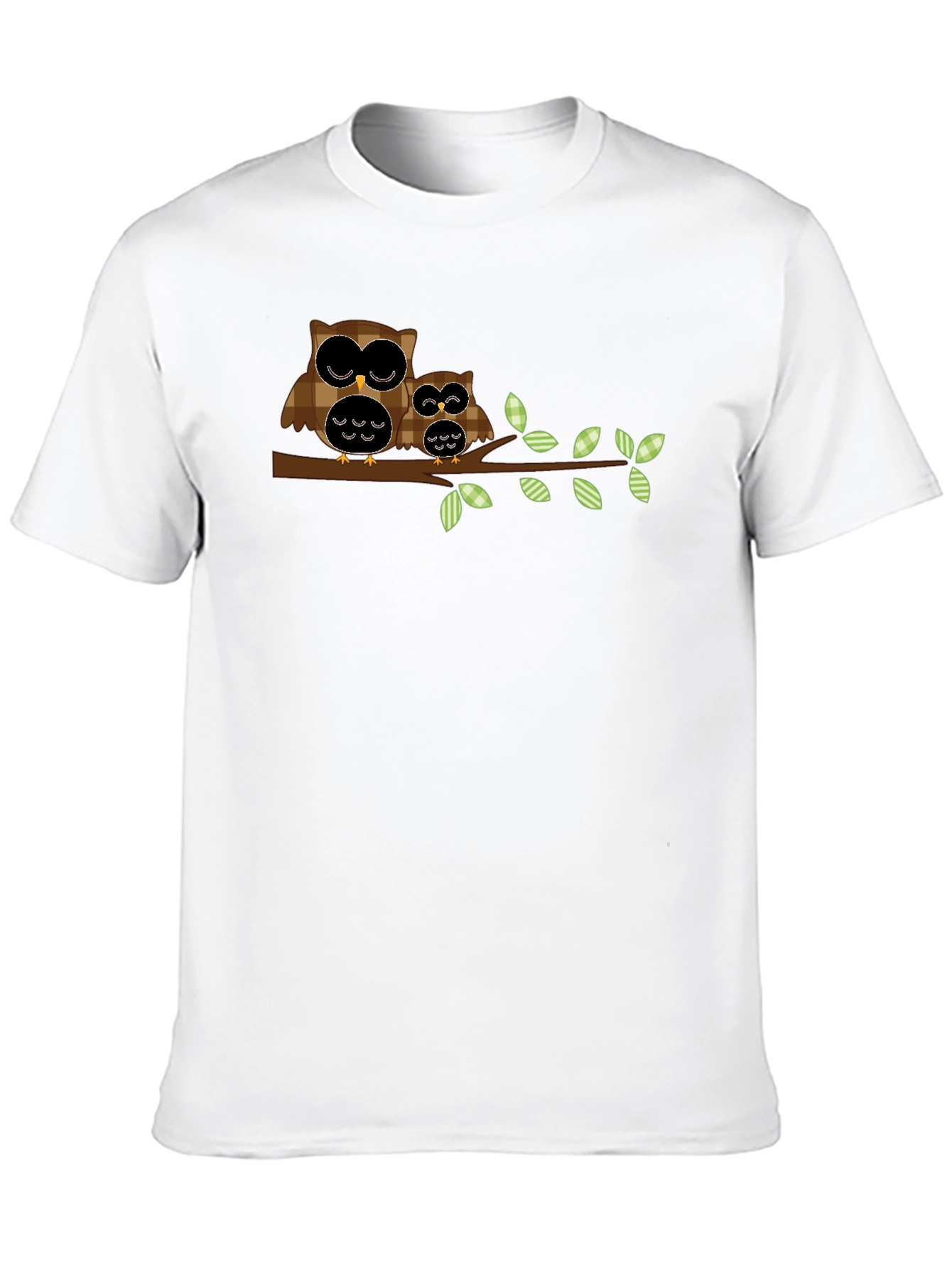 Black Owl Family Tree Branch Black T-Shirt view 10