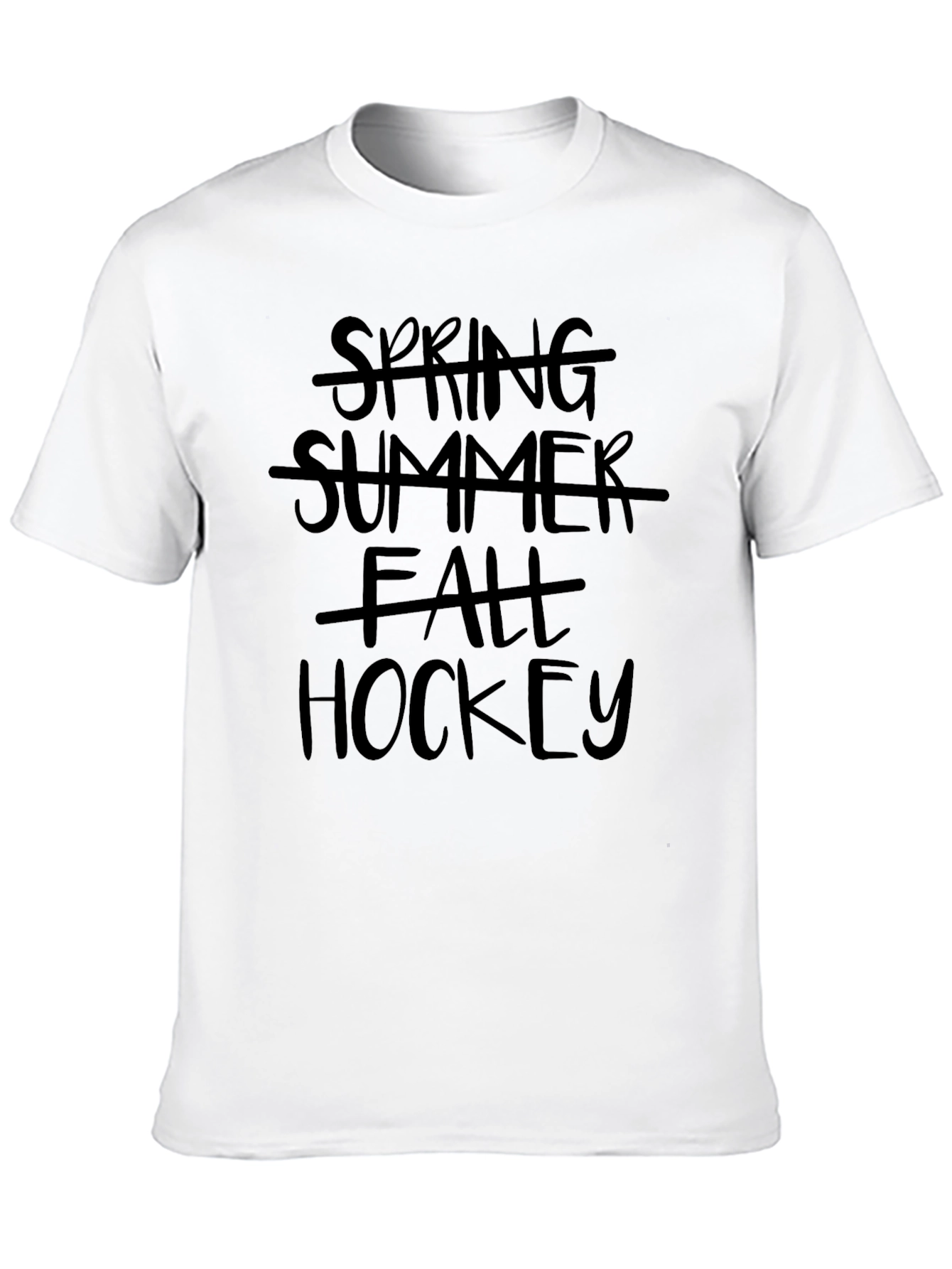 Black Hockey All Season Black Graphic Tee view 10
