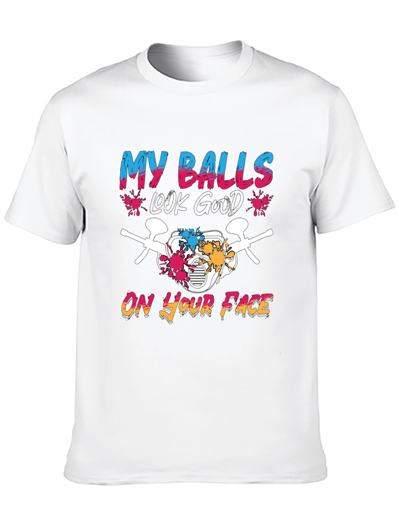 Black My Balls Look Good T-Shirt view 10