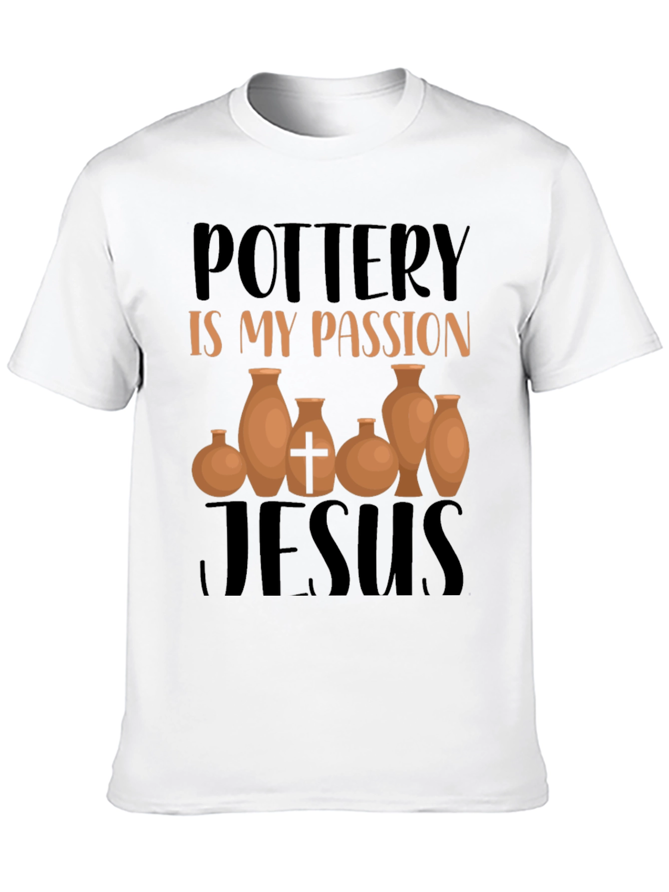Black Pottery is My Passion Jesus T-Shirt Black view 10