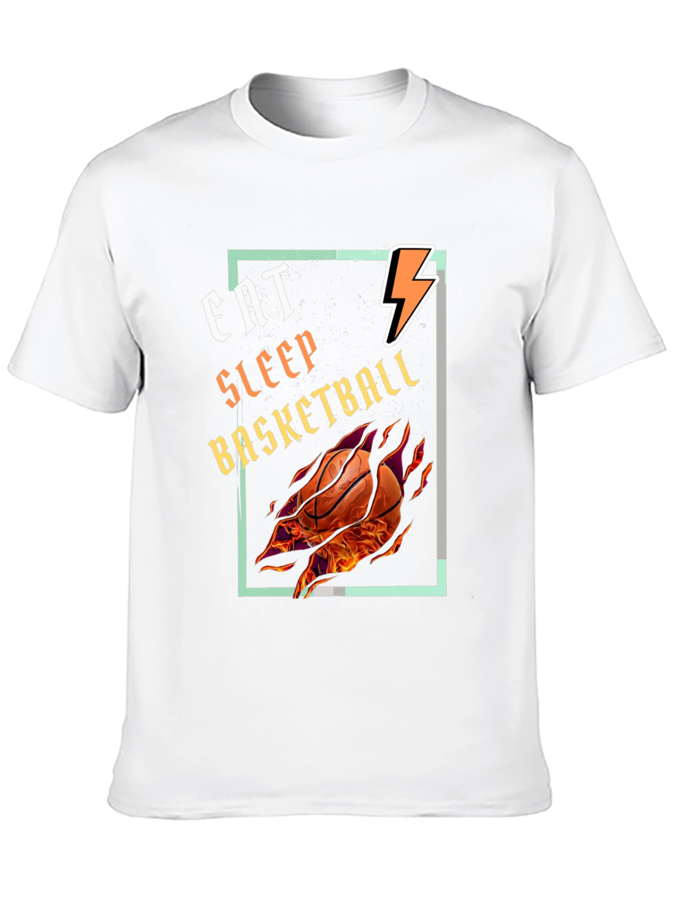 Black Eat Sleep Basketball Graphic Tee - Black T-Shirt view 10