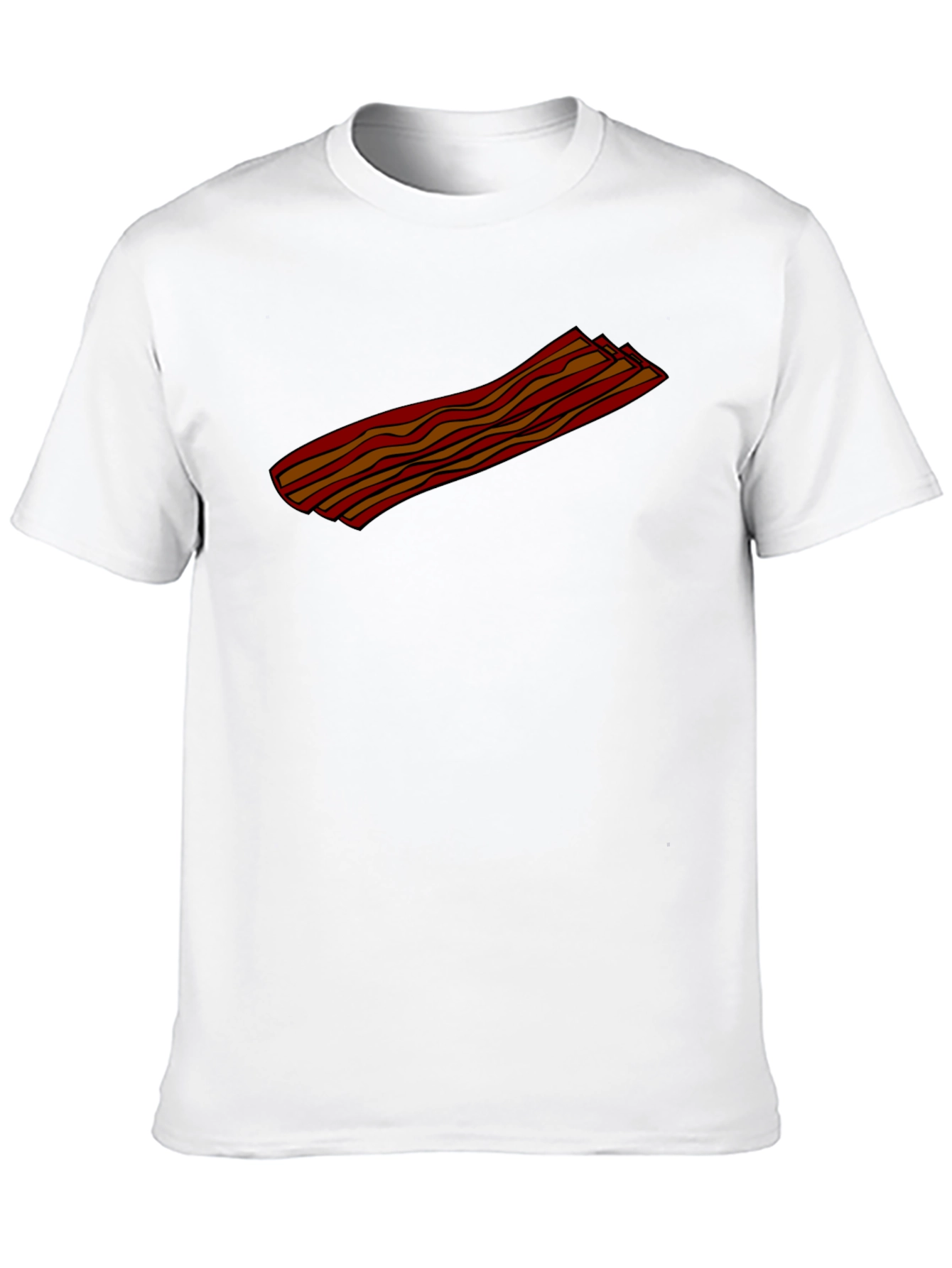 Bacon Strip Graphic Tee - Black Cotton T-Shirt - 10