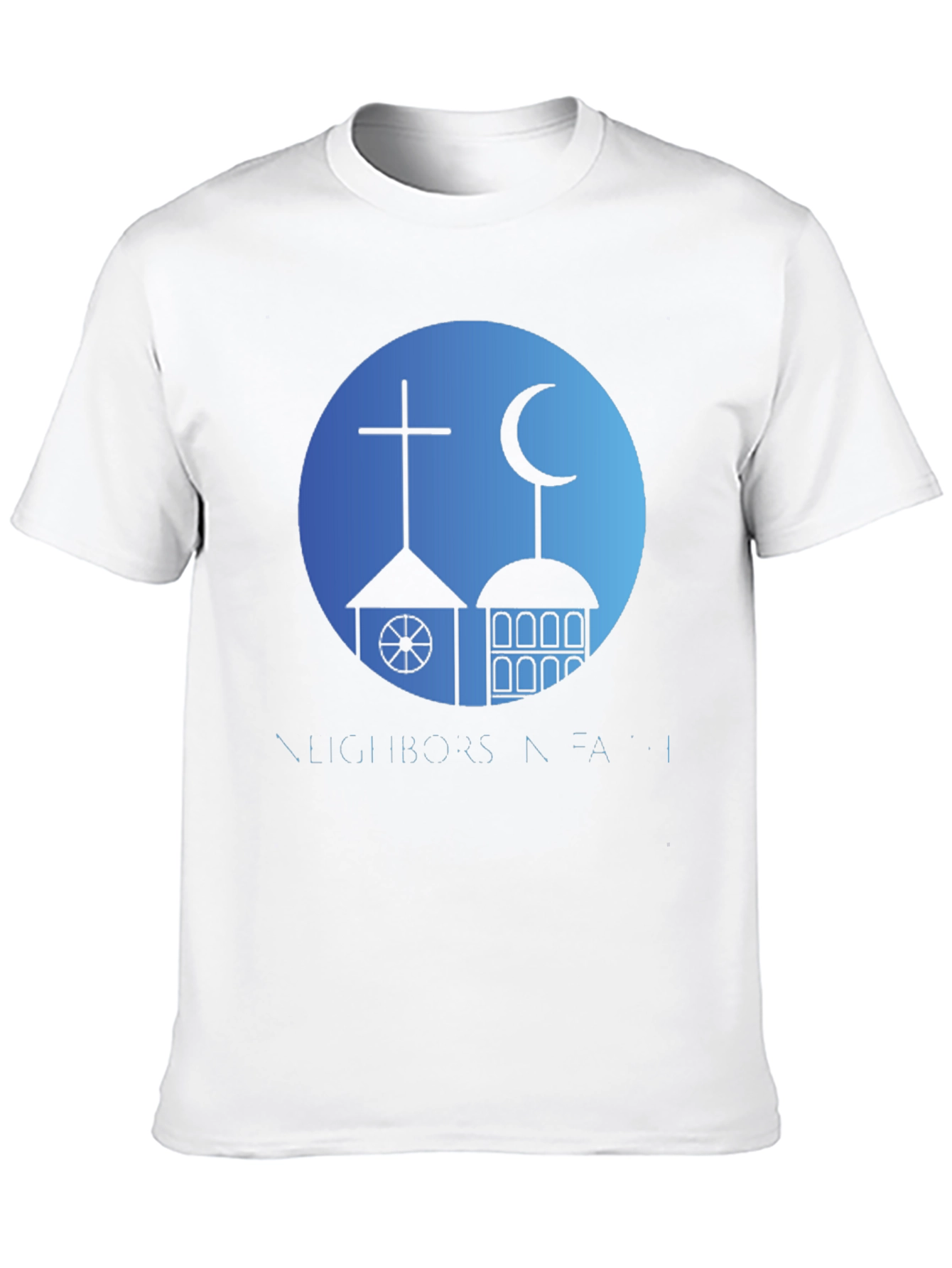 Black Neighbors in Faith T-Shirt - Religious Harmony Design view 10