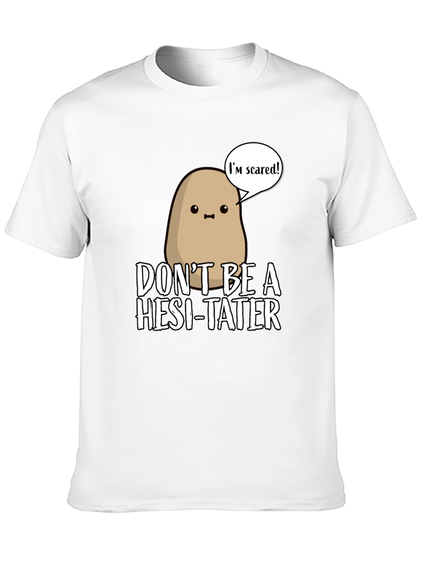 Black Funny Potato T-Shirt - Don't Be a Hesi-Tater! view 10
