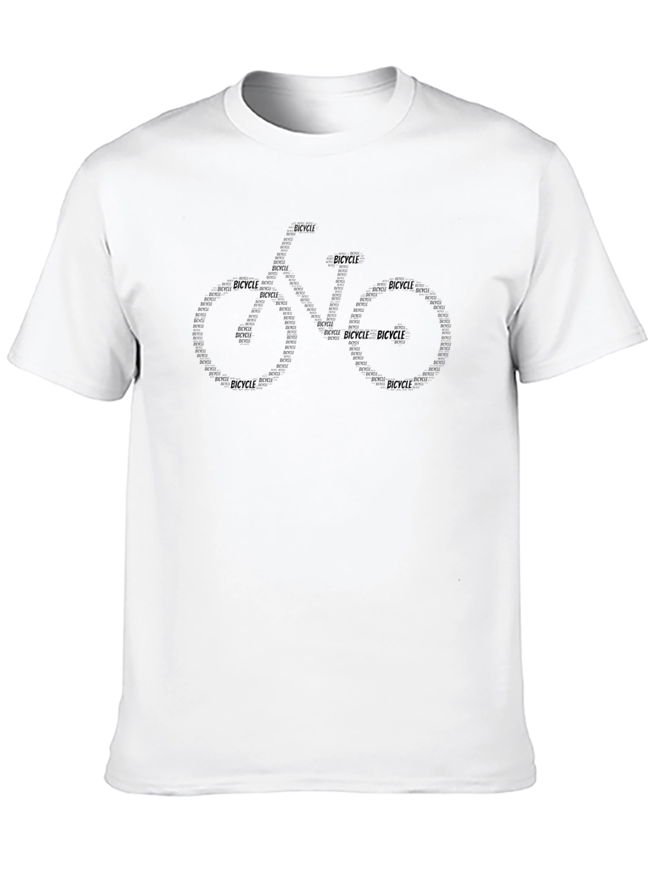 Black Bicycle Word Art Black T-Shirt view 10