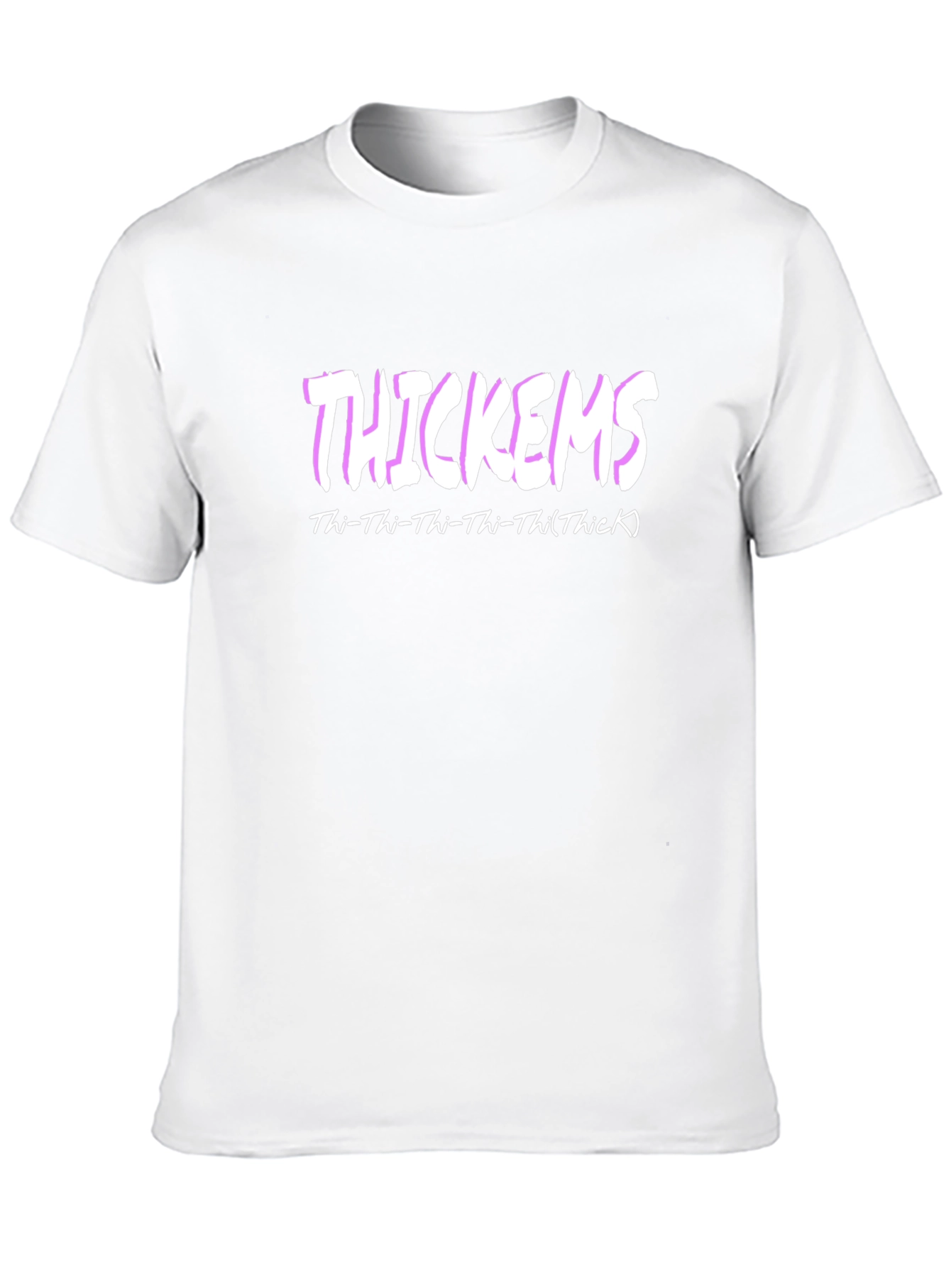Black Thickems Graphic T-Shirt - Thi-Thi-Thi-Thi(Thick) view 10