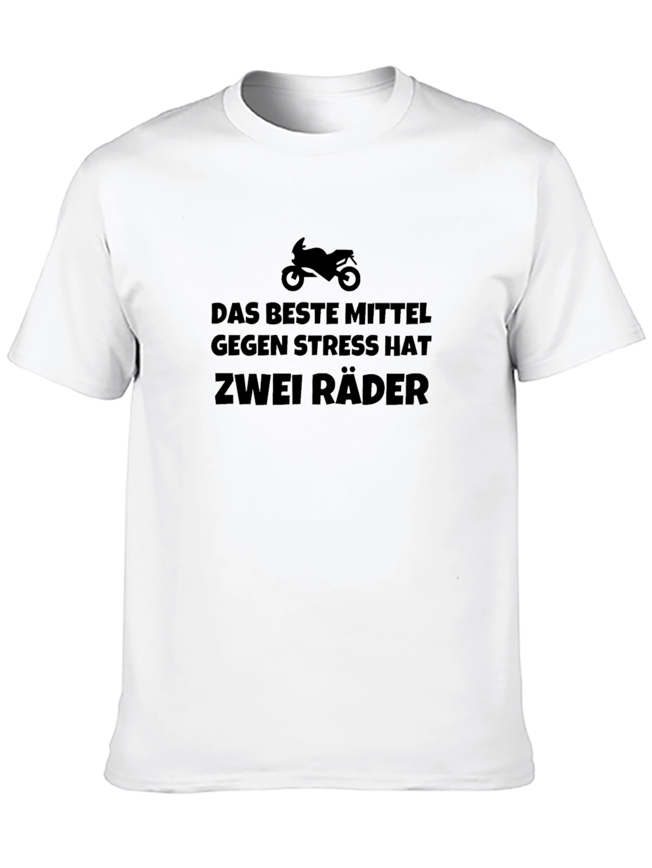 Black Motorcycle Stress Relief T-Shirt - Das Beste Mittel view 10