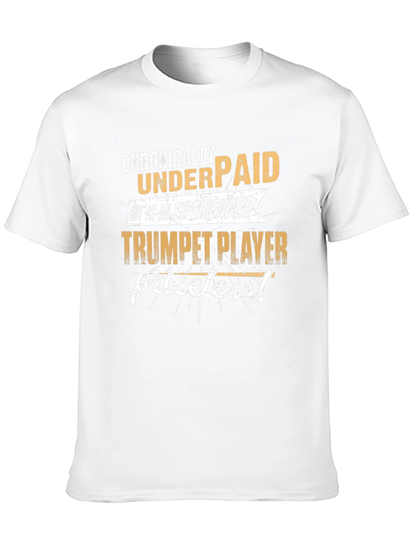 Black Chronically Underpaid Trumpet Player Black T-Shirt view 10