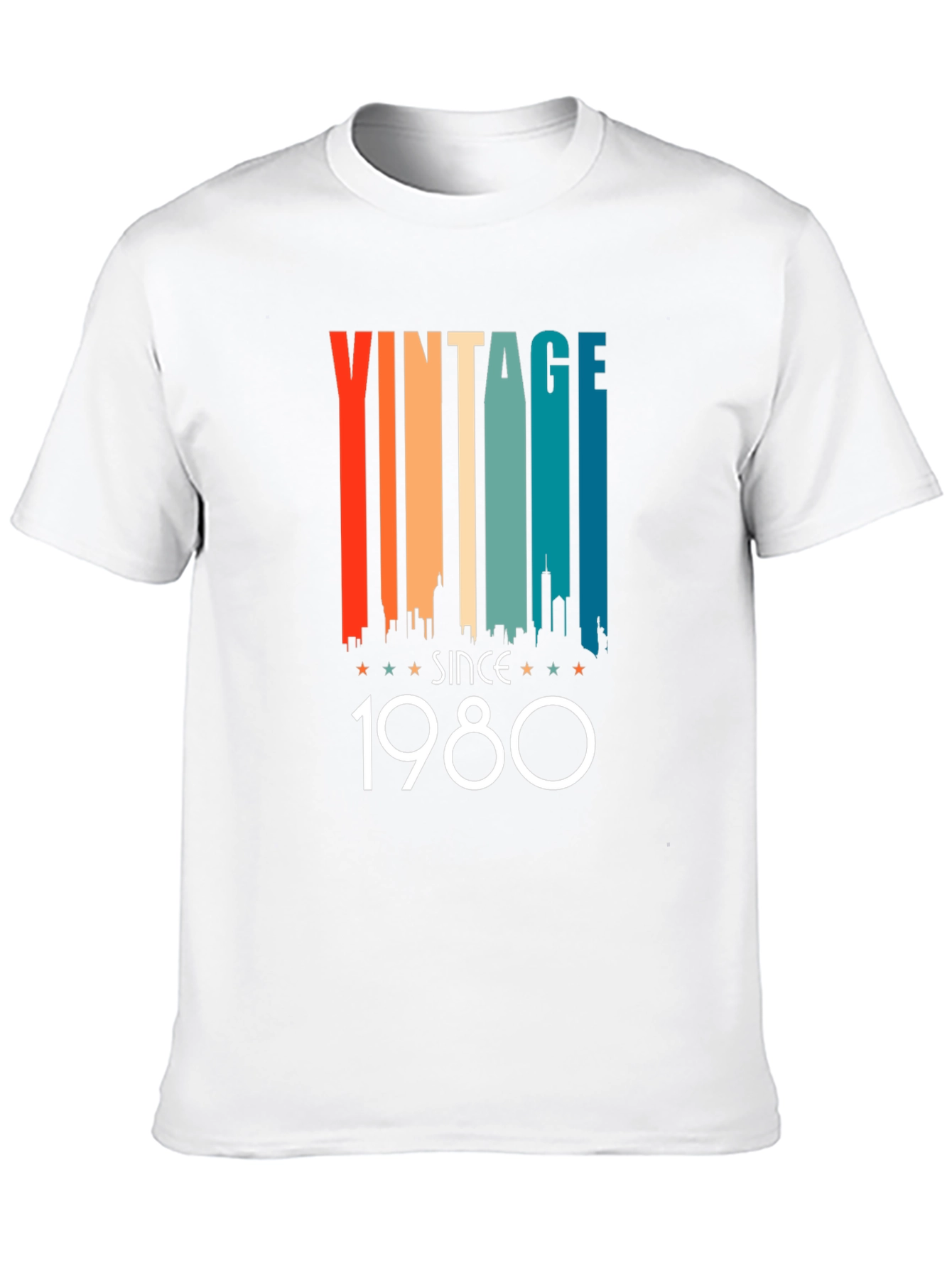 Black Vintage Since 1980 Black T-Shirt view 10