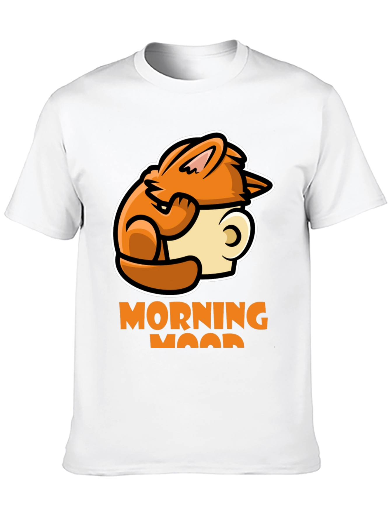 Black Morning Mood Graphic Tee - Cozy Rabbit Coffee Design view 10