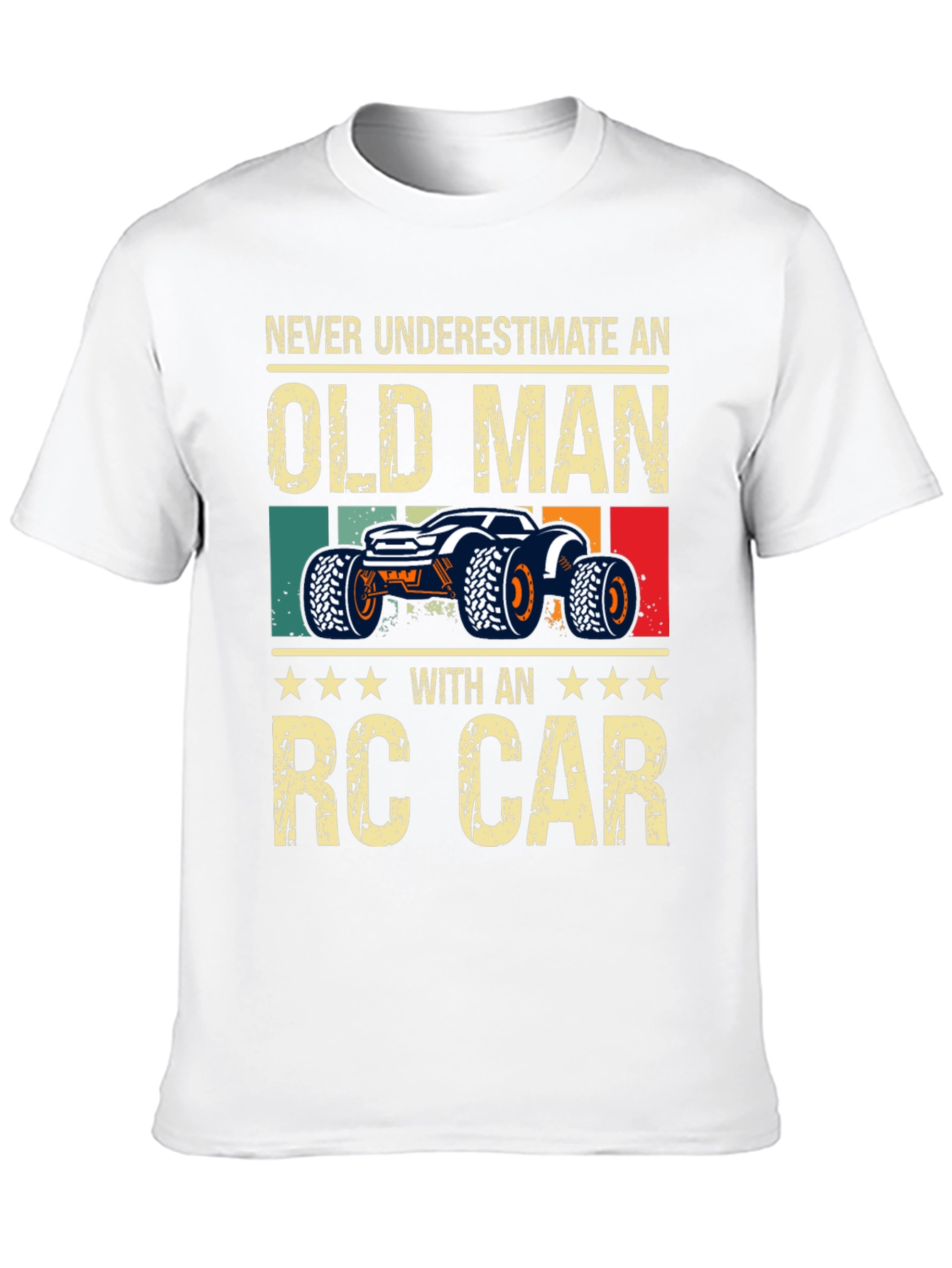 Black Old Man RC Car T-Shirt - Fun Hobby Tee view 10