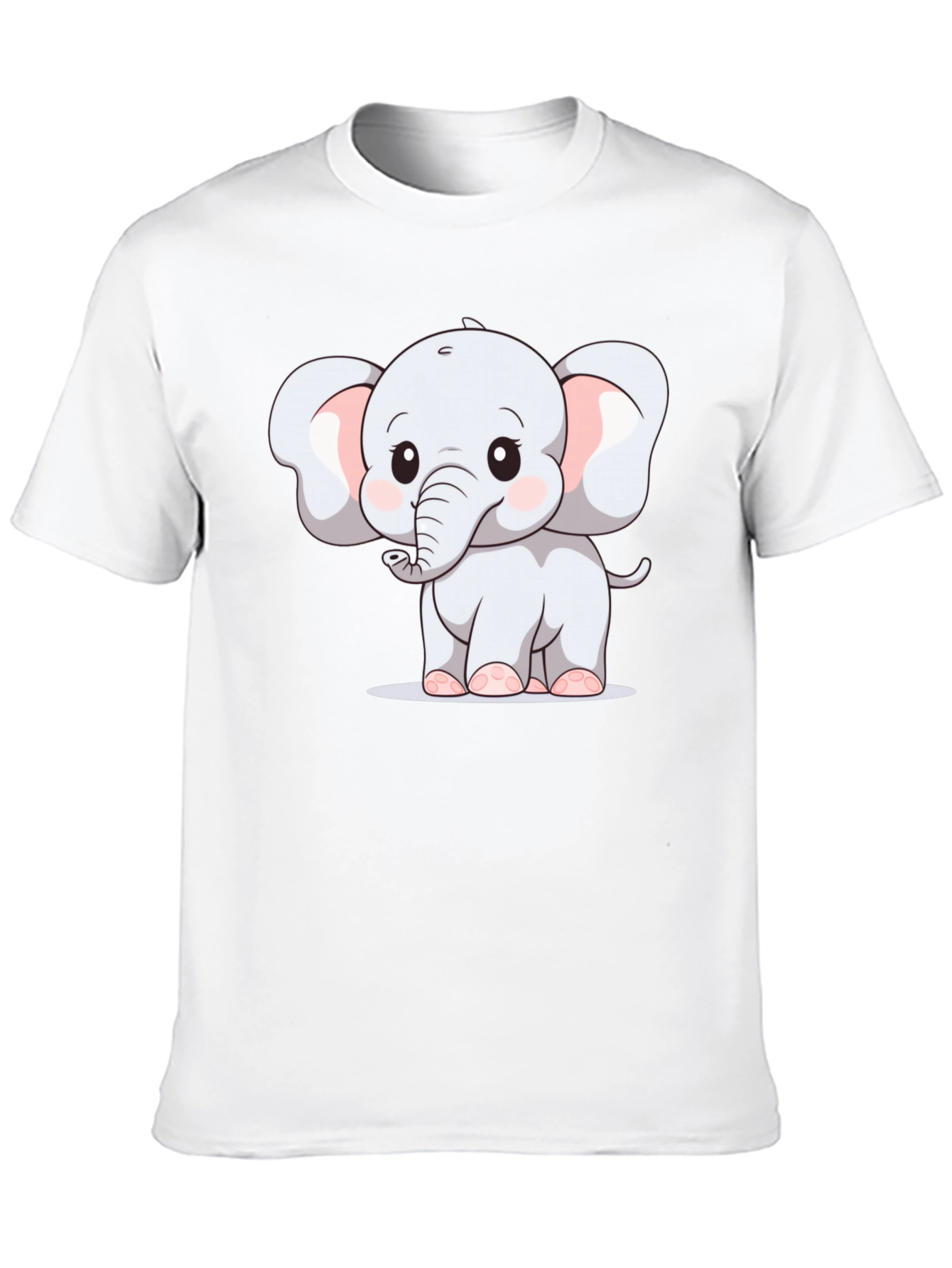 Black Cute Elephant Graphic Tee - Black view 10