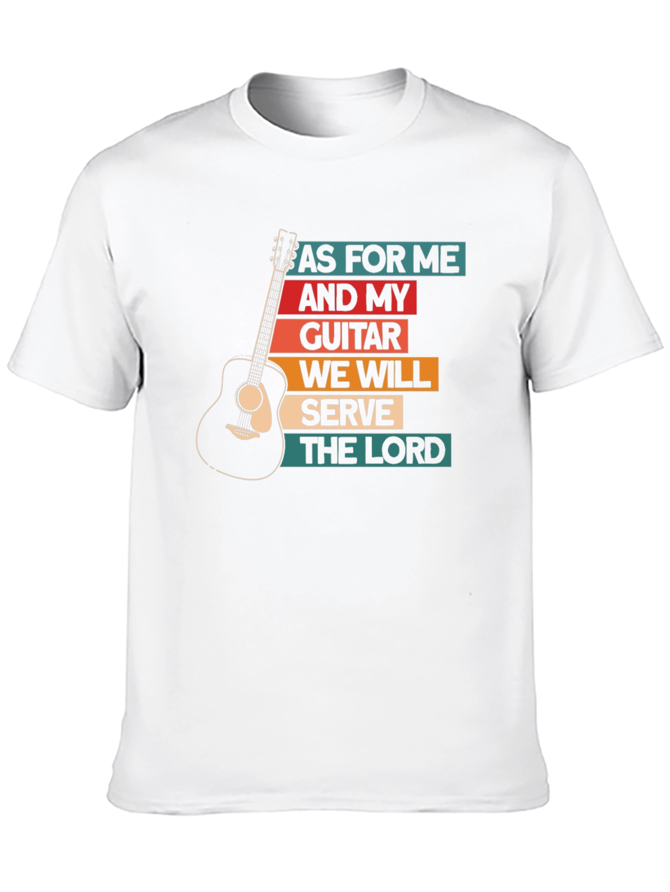 Black Guitar Serve the Lord Graphic Tee view 10
