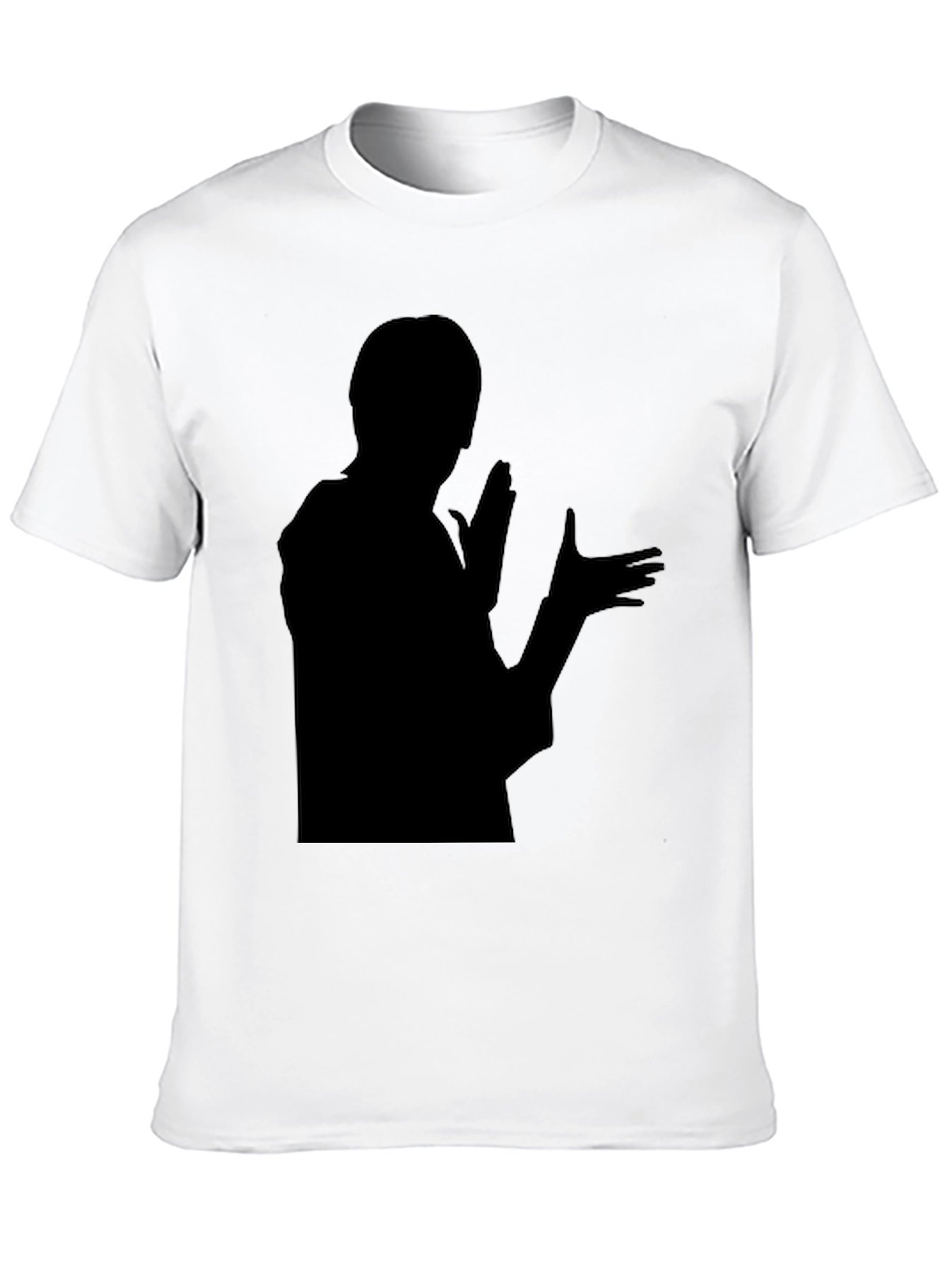 Black Silhouette Graphic T-Shirt - Bold Black Design view 10