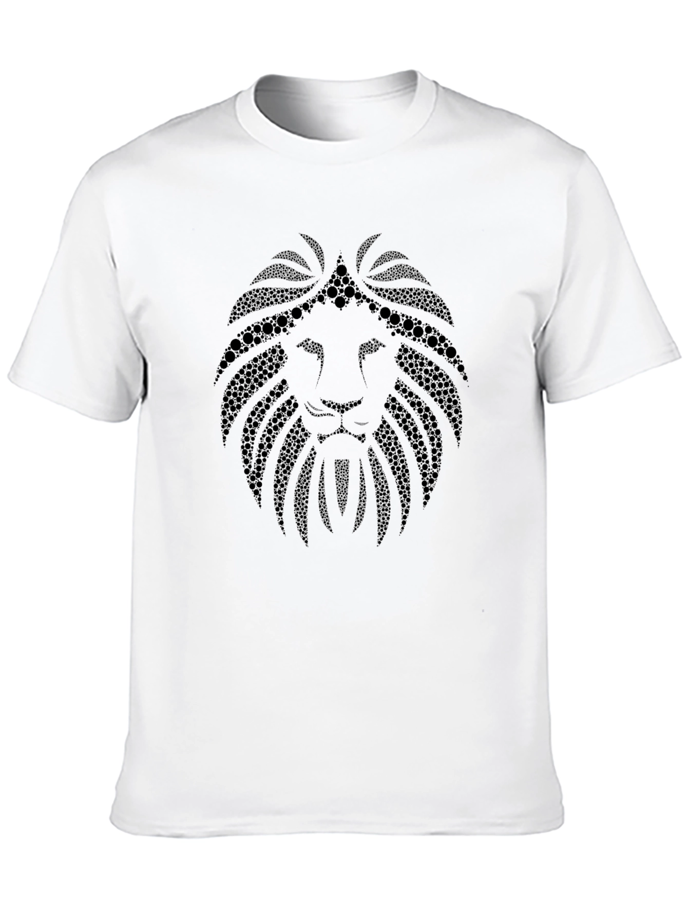 Black Lion Head Graphic Black T-Shirt view 10