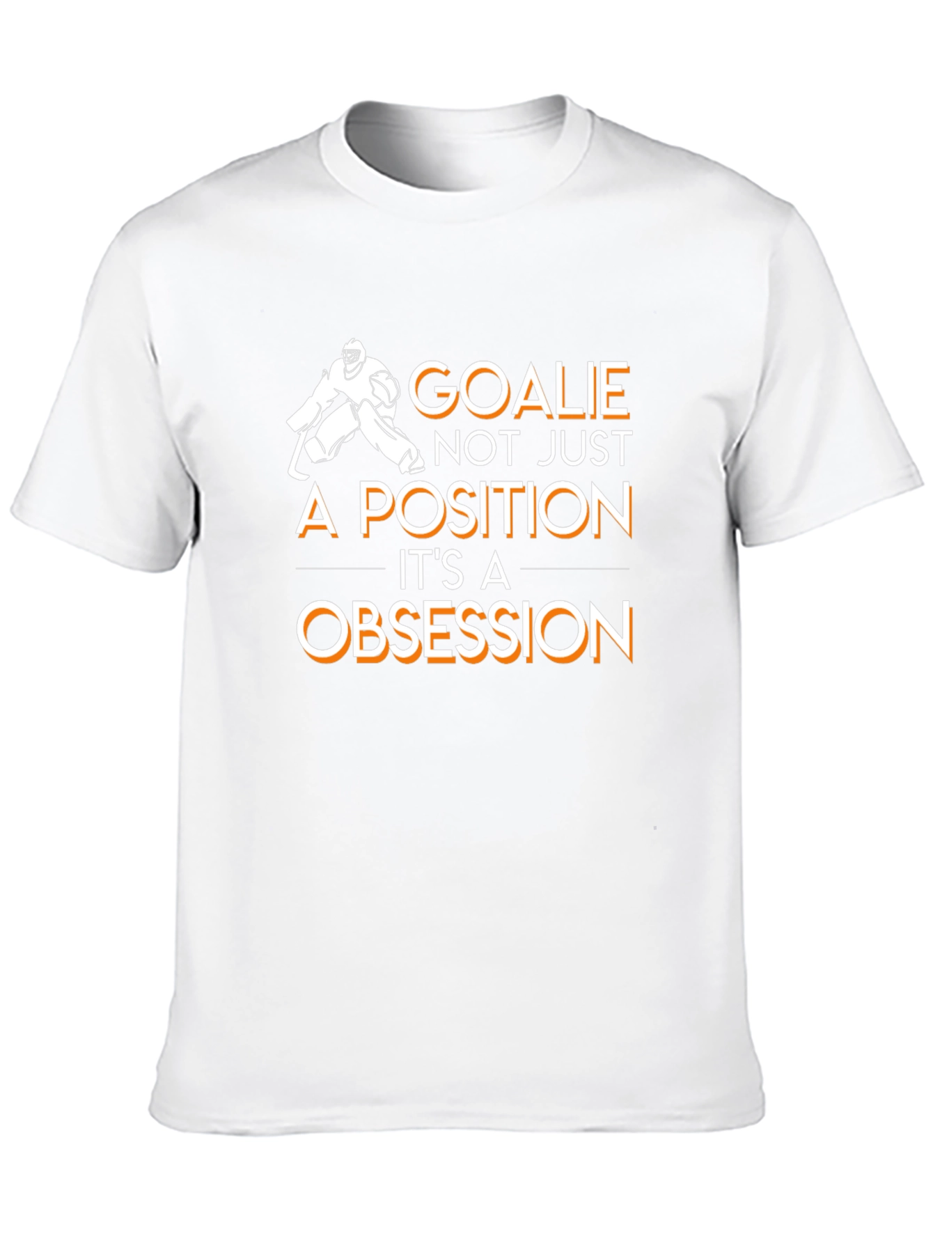 Black Hockey Goalie Obsession Graphic T-Shirt view 10