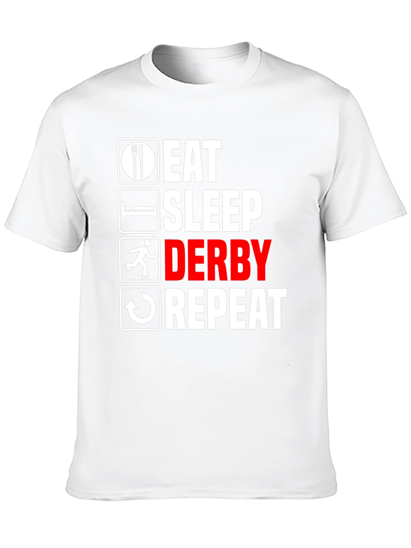 Black Eat Sleep Derby Repeat Graphic Tee view 10