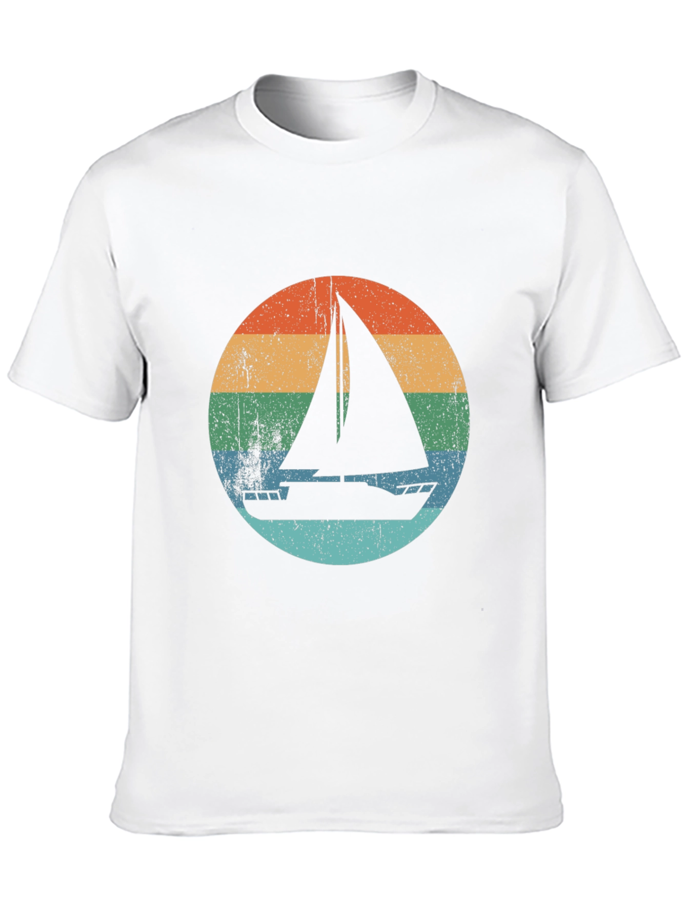 Black Vintage Sailboat T-Shirt - Retro Nautical Design view 10