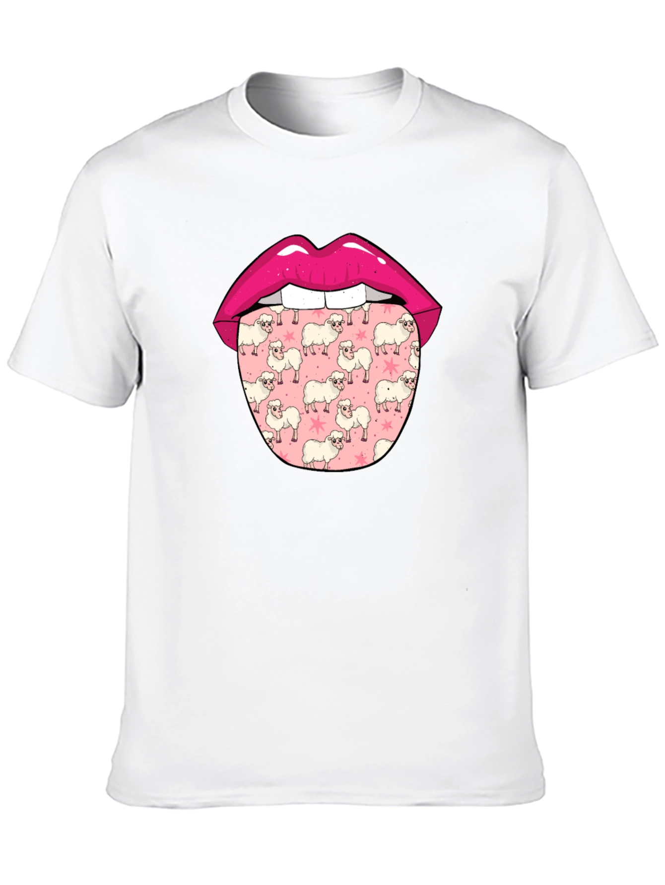 Black Sheep Tongue Graphic Tee - Quirky Men's T-Shirt view 10