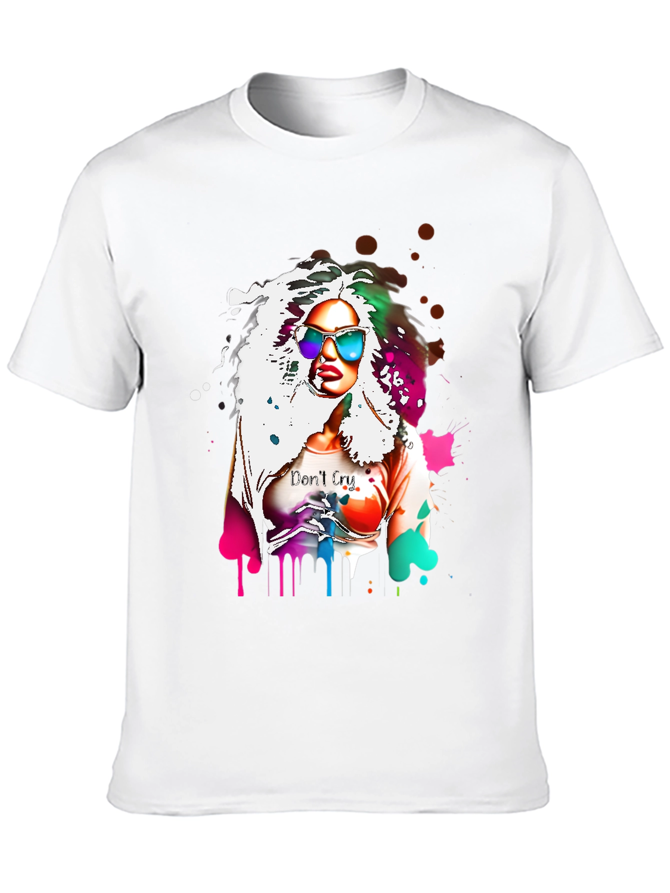 Black Colorful Woman Graphic Tee view 10