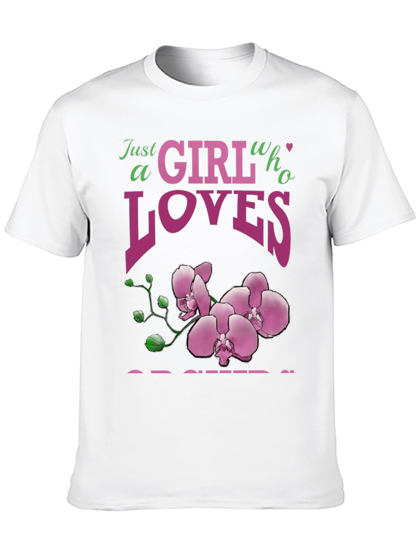 Black Orchid Lover Graphic Tee - Just a Girl Who Loves Orchids view 10