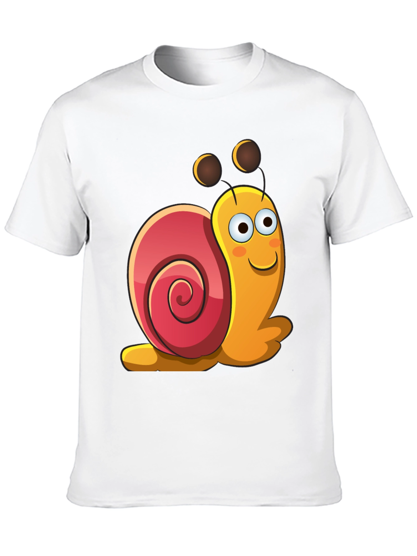 Black Cartoon Snail Graphic Black T-Shirt view 10