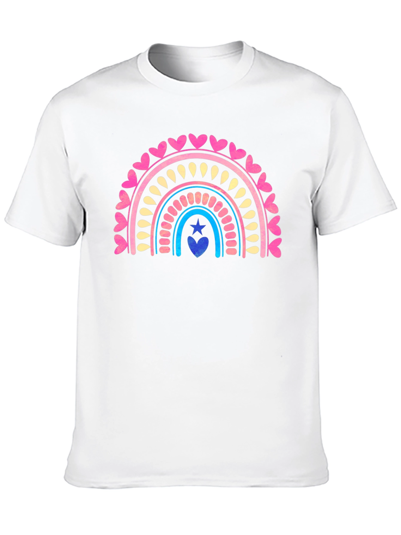 Black Heart Rainbow Graphic Tee - Stylish Casual Comfort view 10