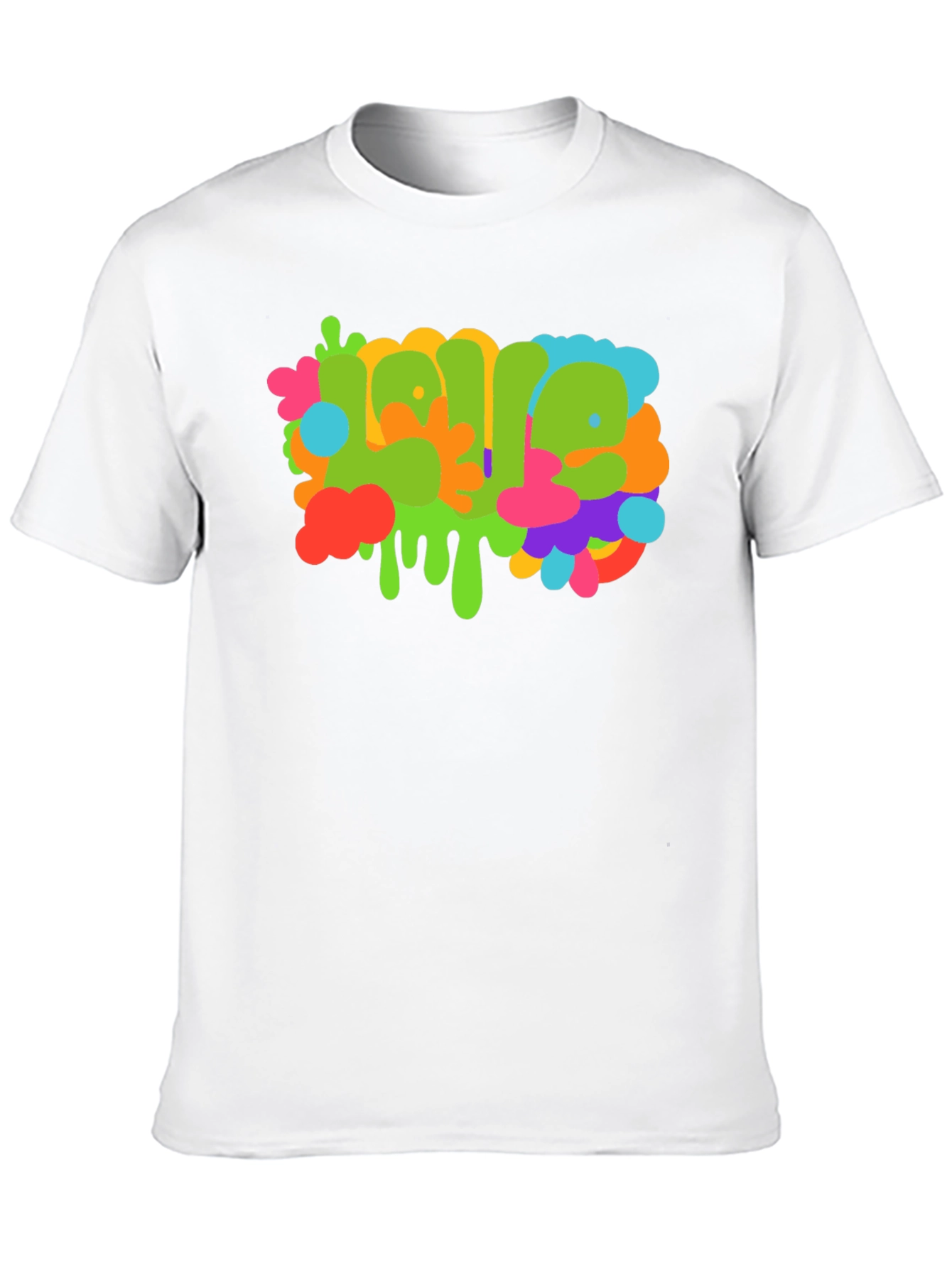 Black Colorful Graffiti Style Graphic T-Shirt view 10