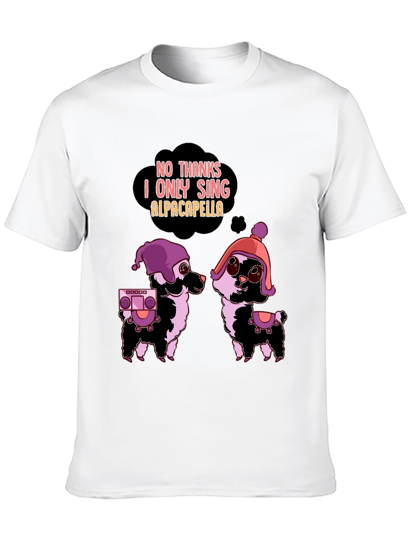 Black Alpacapella Funny Graphic Tee view 10