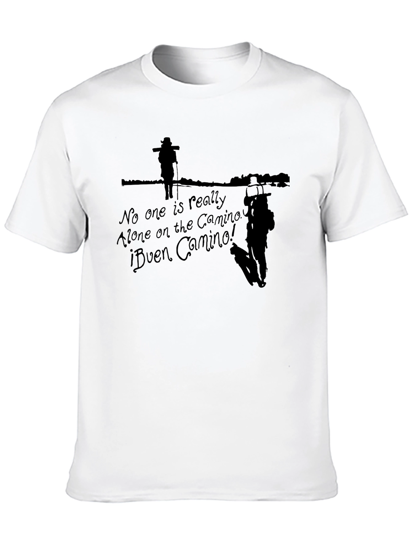Black Buen Camino Pilgrim T-Shirt view 10