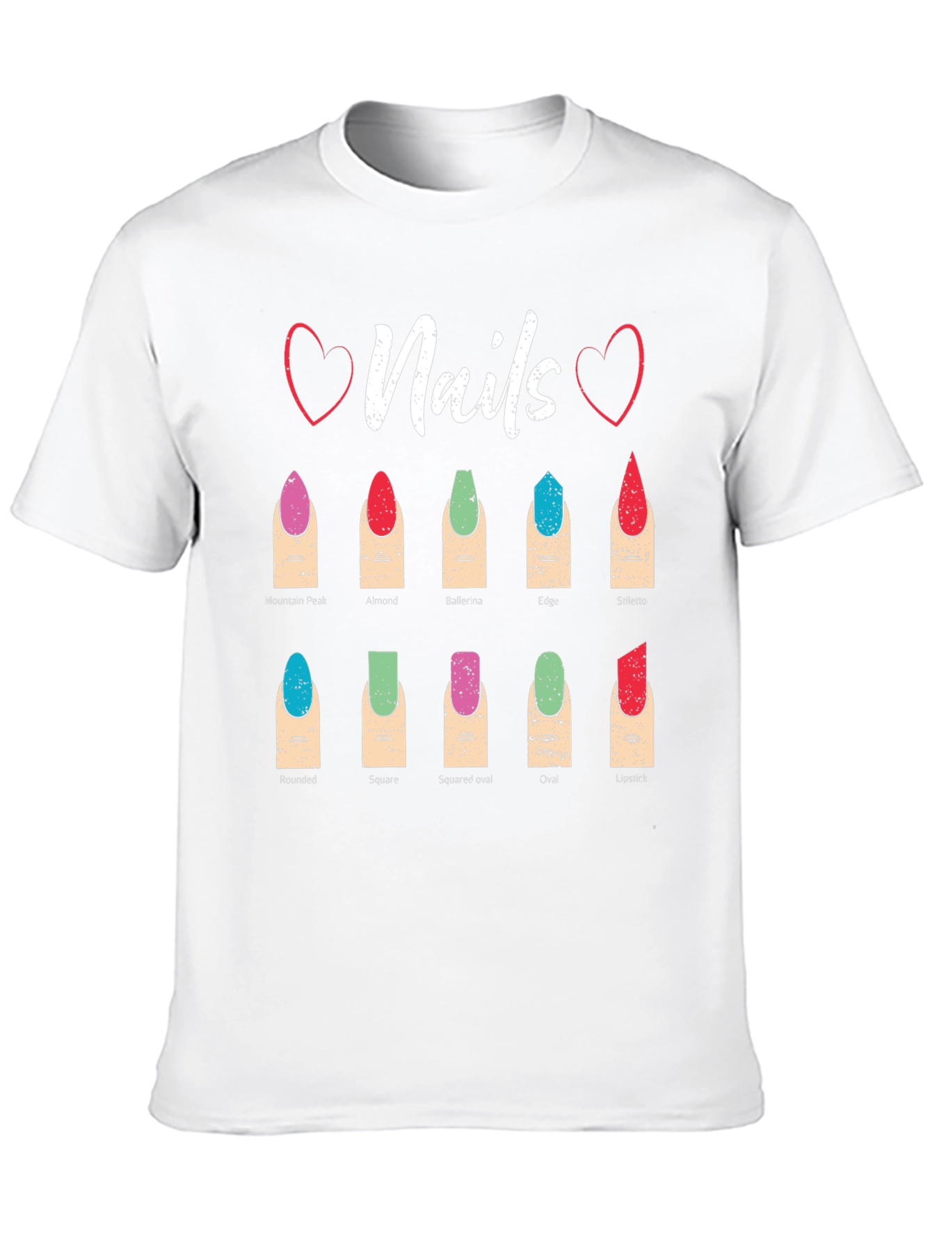Black Nail Shape T-Shirt: Manicure Styles Tee view 10